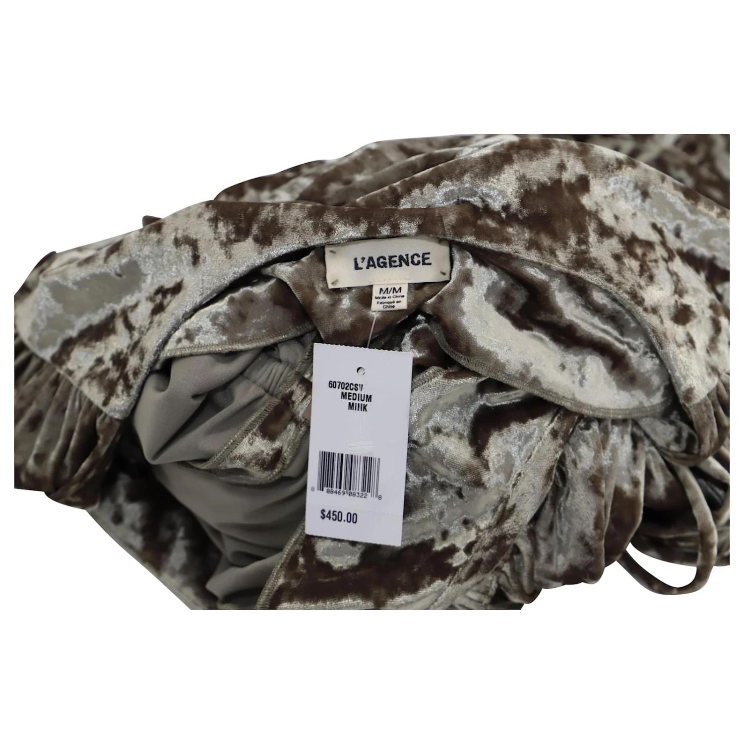 L'agence Riley Robe Portefeuille En Velours En Polyester Marron – Image 3