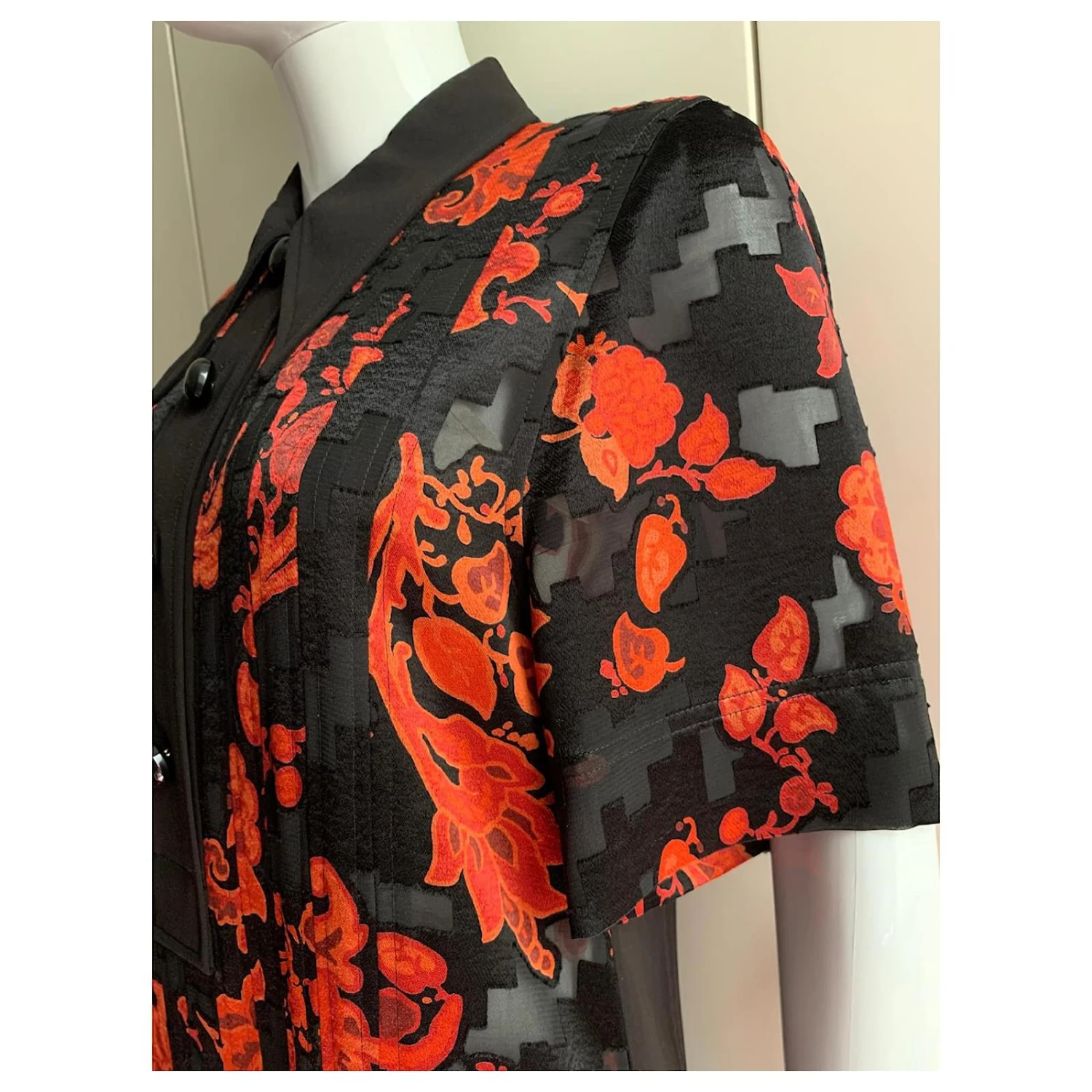 Tory Burch Robe De Cocktail Large Dévoré Multicolore – Image 10