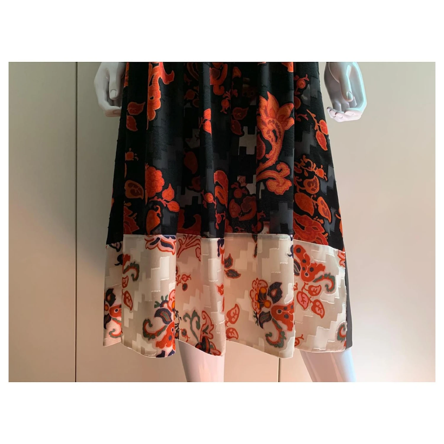 Tory Burch Robe De Cocktail Large Dévoré Multicolore – Image 7