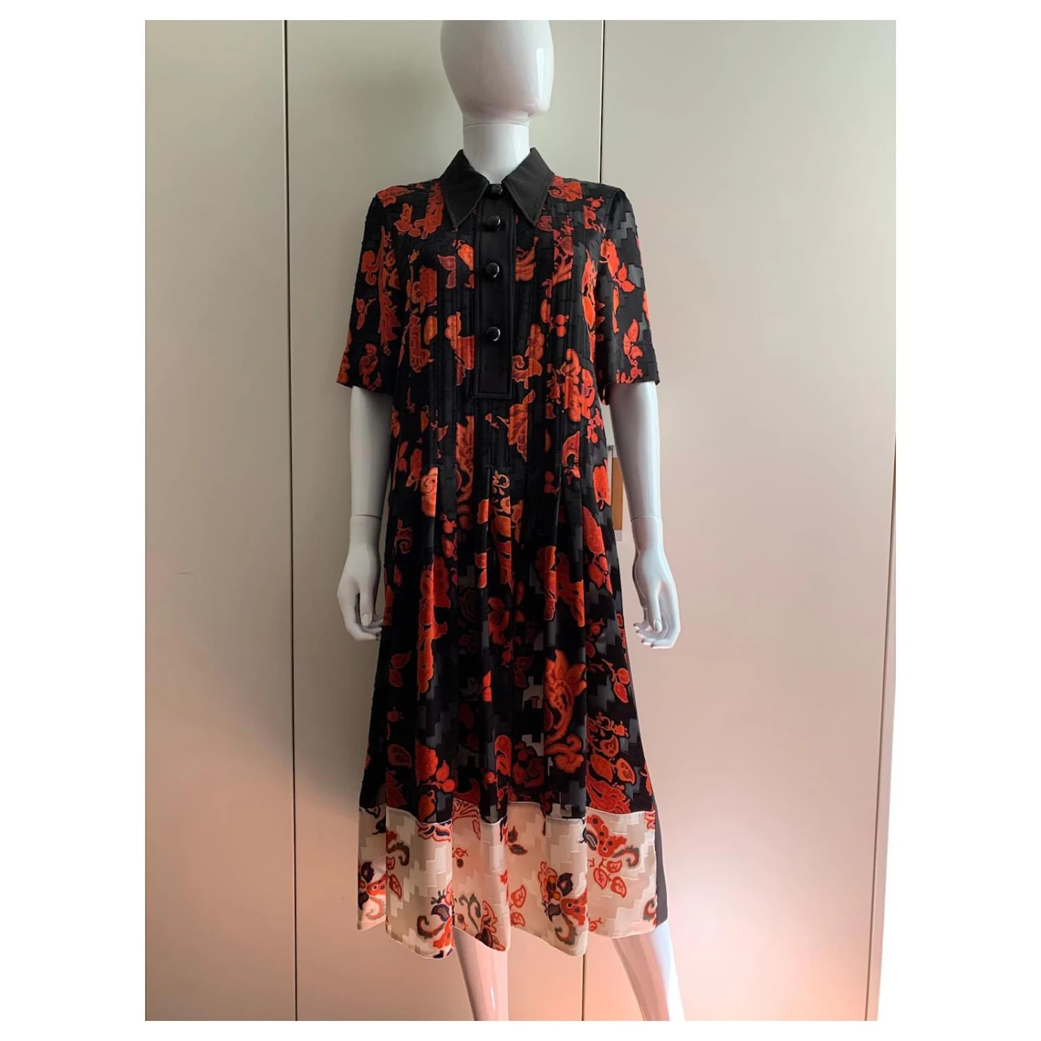 Tory Burch Robe De Cocktail Large Dévoré Multicolore – Image 9