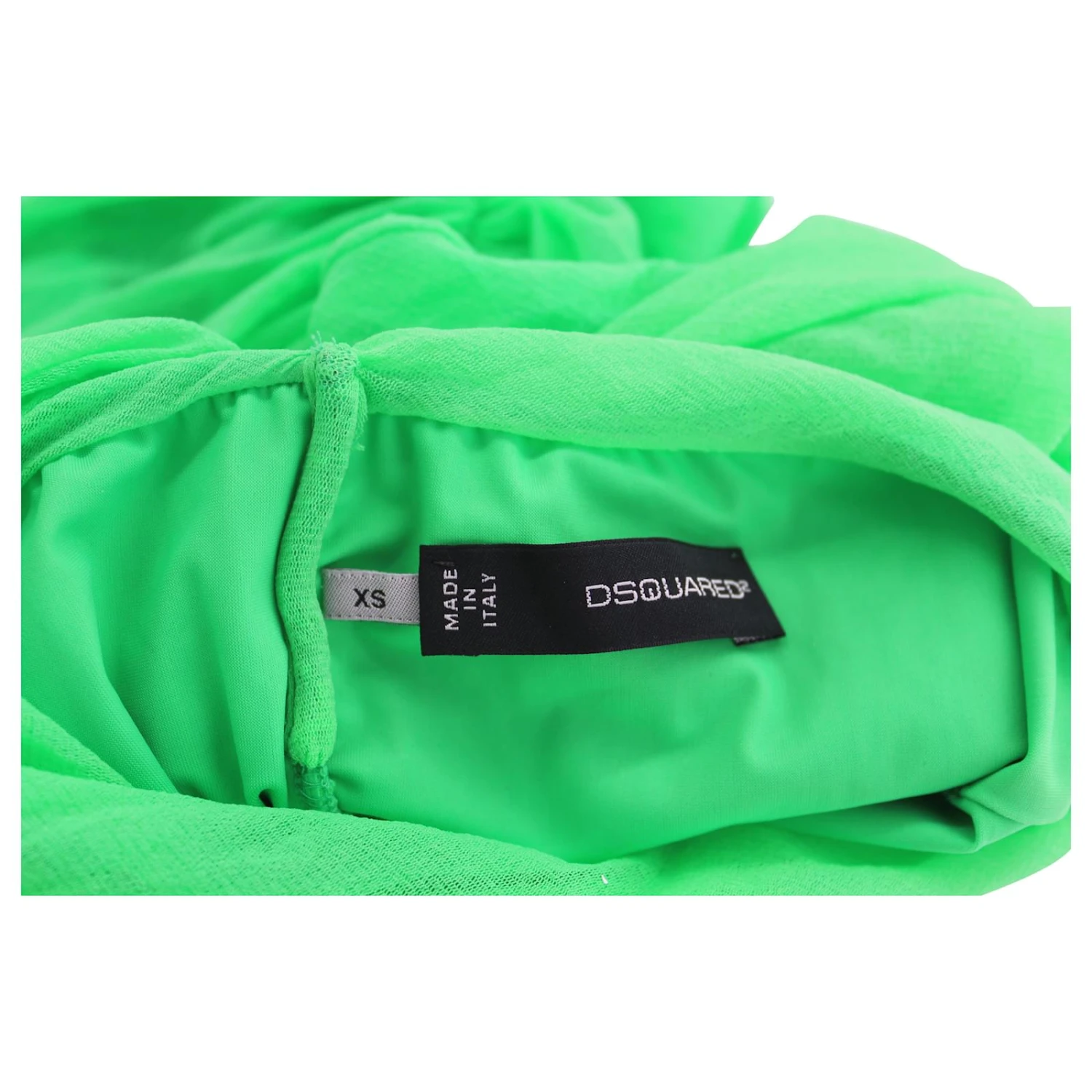 Dsquared2 Mini Robe Froncée En Nylon Vert – Image 4