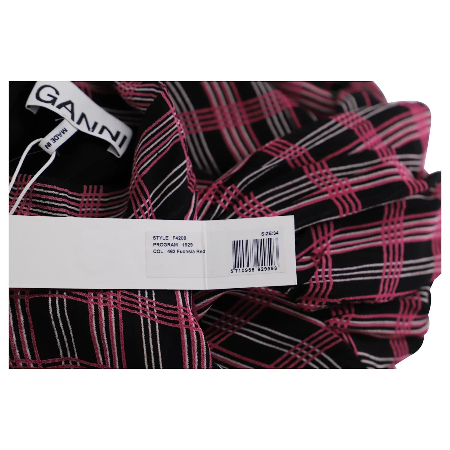 Robe Mi-longue à Manches Longues Et Imprimé Ganni En Viscose Multicolore – Image 5