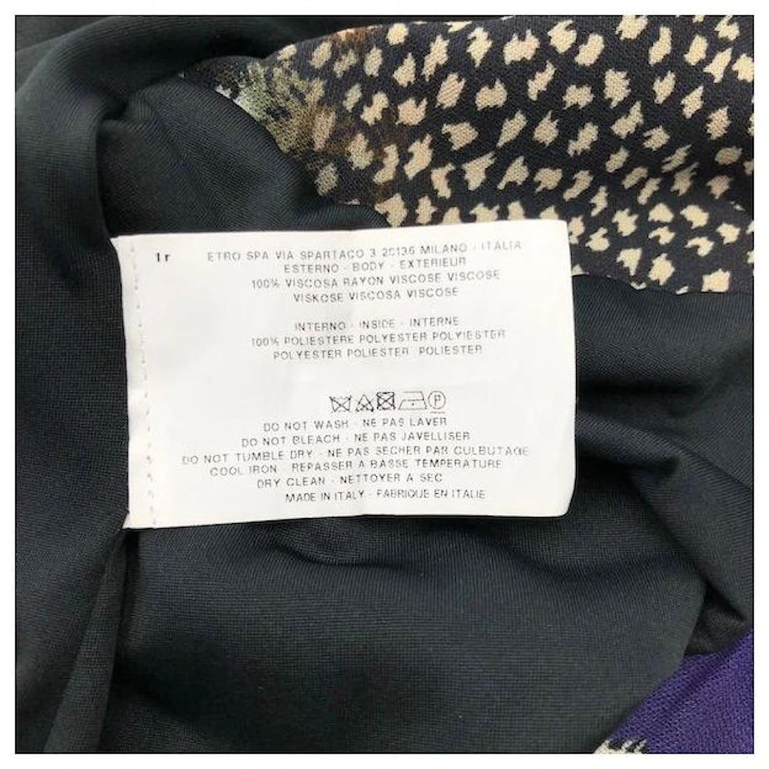 Robe Etro En Imprimé Géométrique Violet à Manches Longues – Image 5