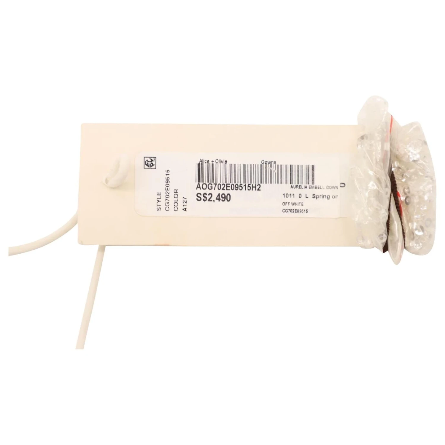 Robe Ornée Alice + Olivia Aurelia En Nylon Blanc – Image 5