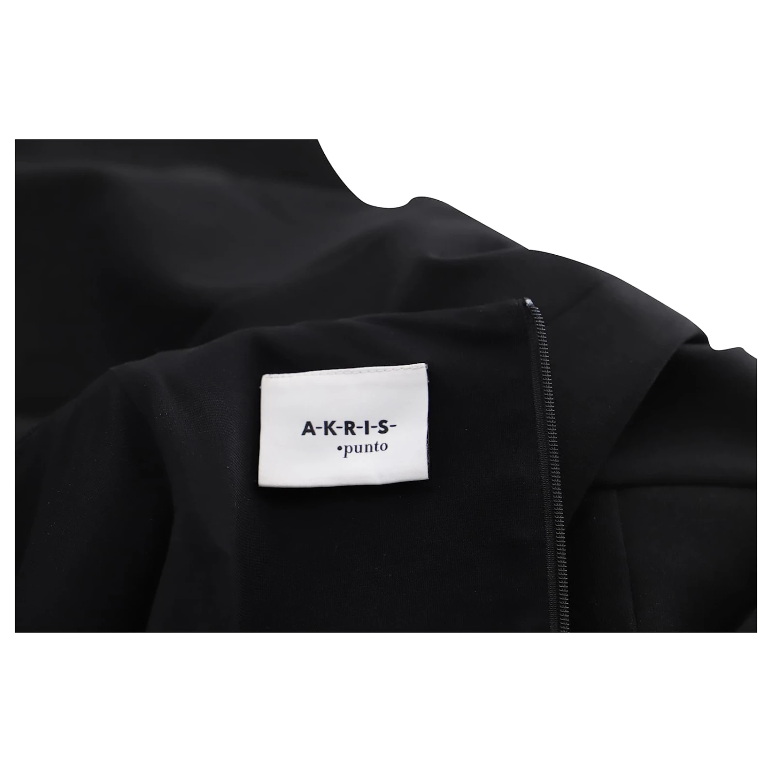 Akris Punto Robe Godet Brodée à Manches Courtes Et à Pois Ton Sur Ton En Mélange De Polyester Noir – Image 4