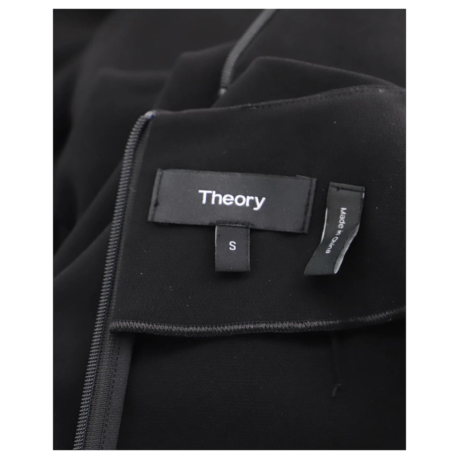 Mini Robe Theory à Manches Courtes En Triacétate Noir – Image 4