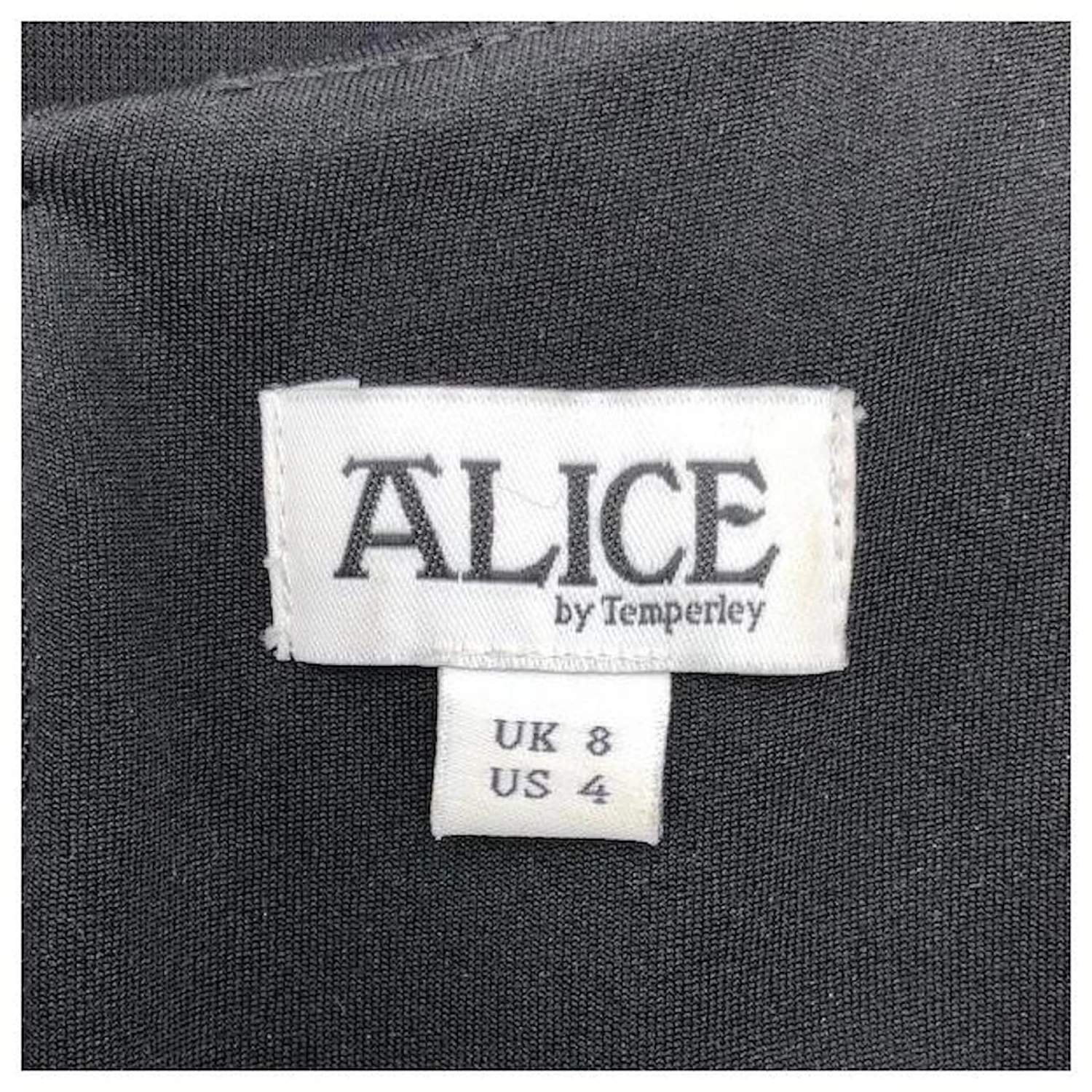 Autre Marque Alice By Temperley Robe Ajustée En Noir Avec Des Côtés Croisés – Image 4