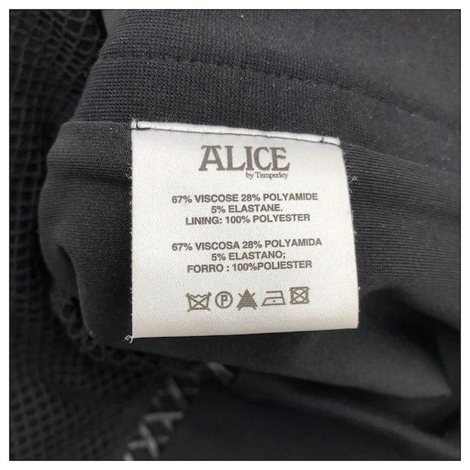 Autre Marque Alice By Temperley Robe Ajustée En Noir Avec Des Côtés Croisés – Image 5