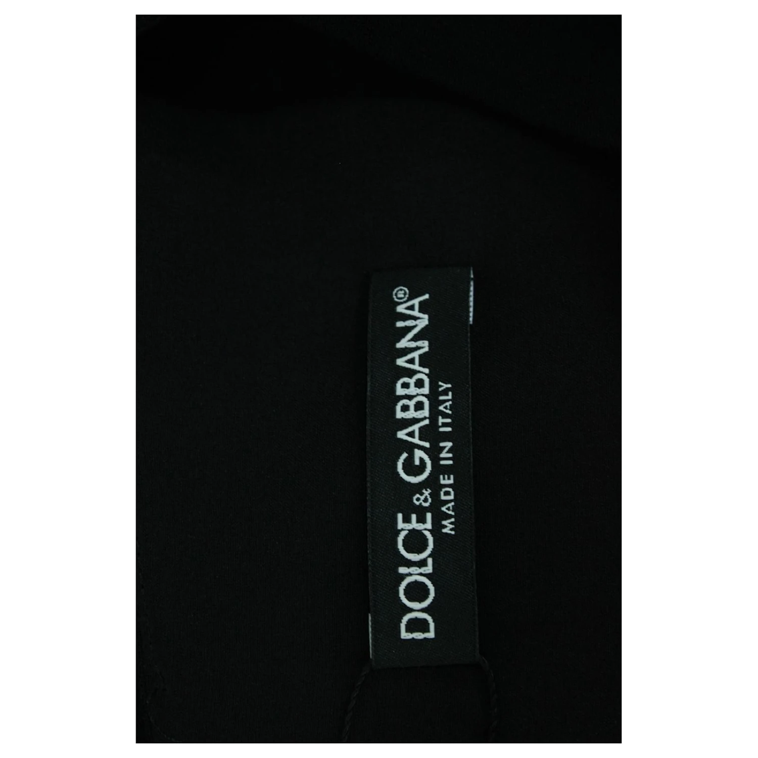 Dolce & Gabbana Robe Brodée Feuilles En Viscose Noire – Image 4