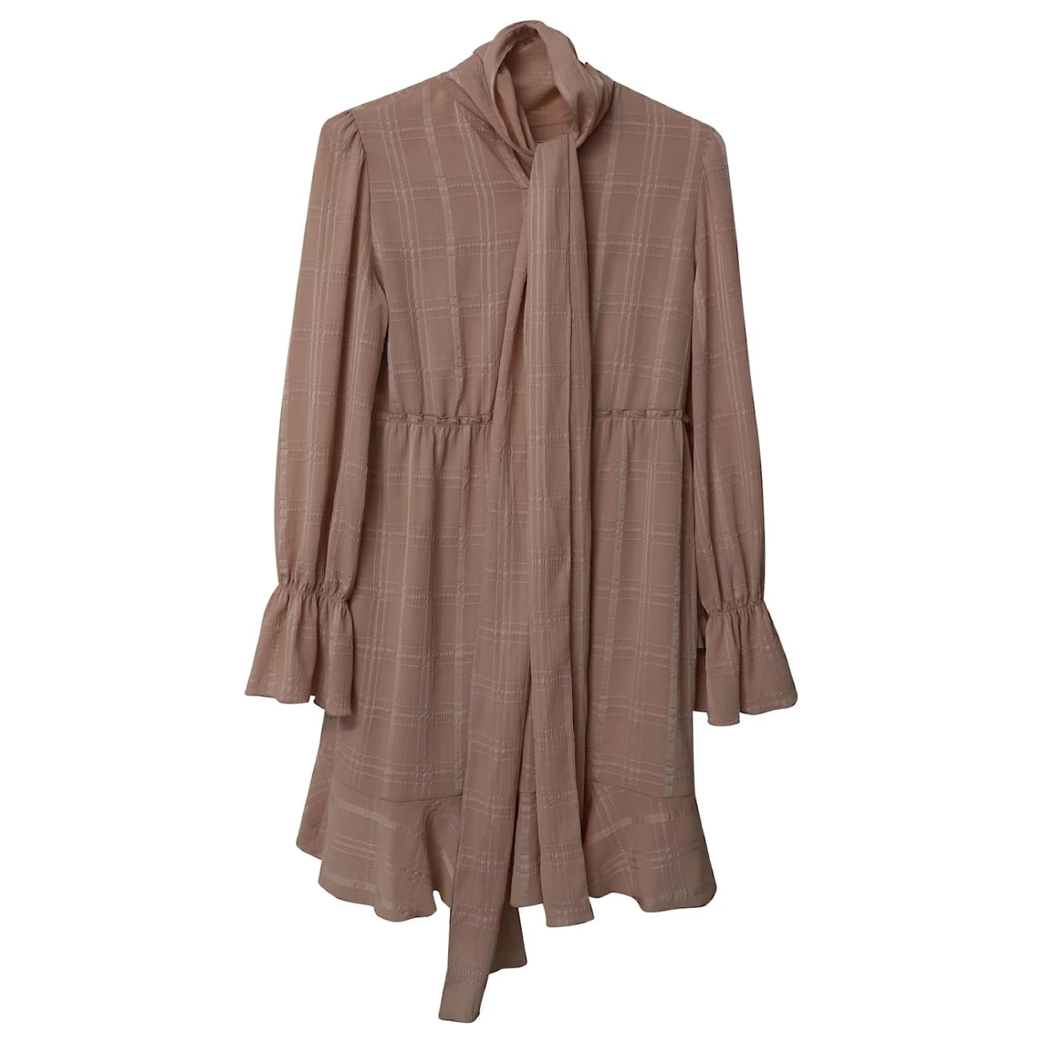 See By Chloé Robe Foulard Volantée En Polyester Rose Pastel – Image 4