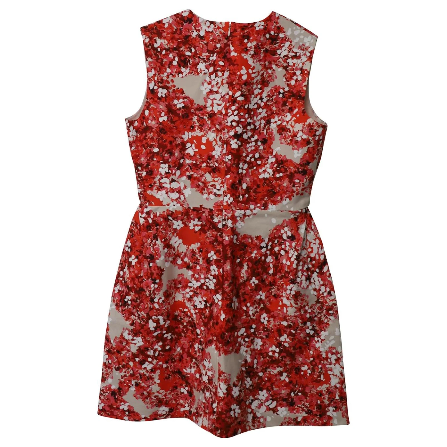 Giambattista Valli Mini Robe Sans Manches à Fleurs En Coton Rouge – Image 5