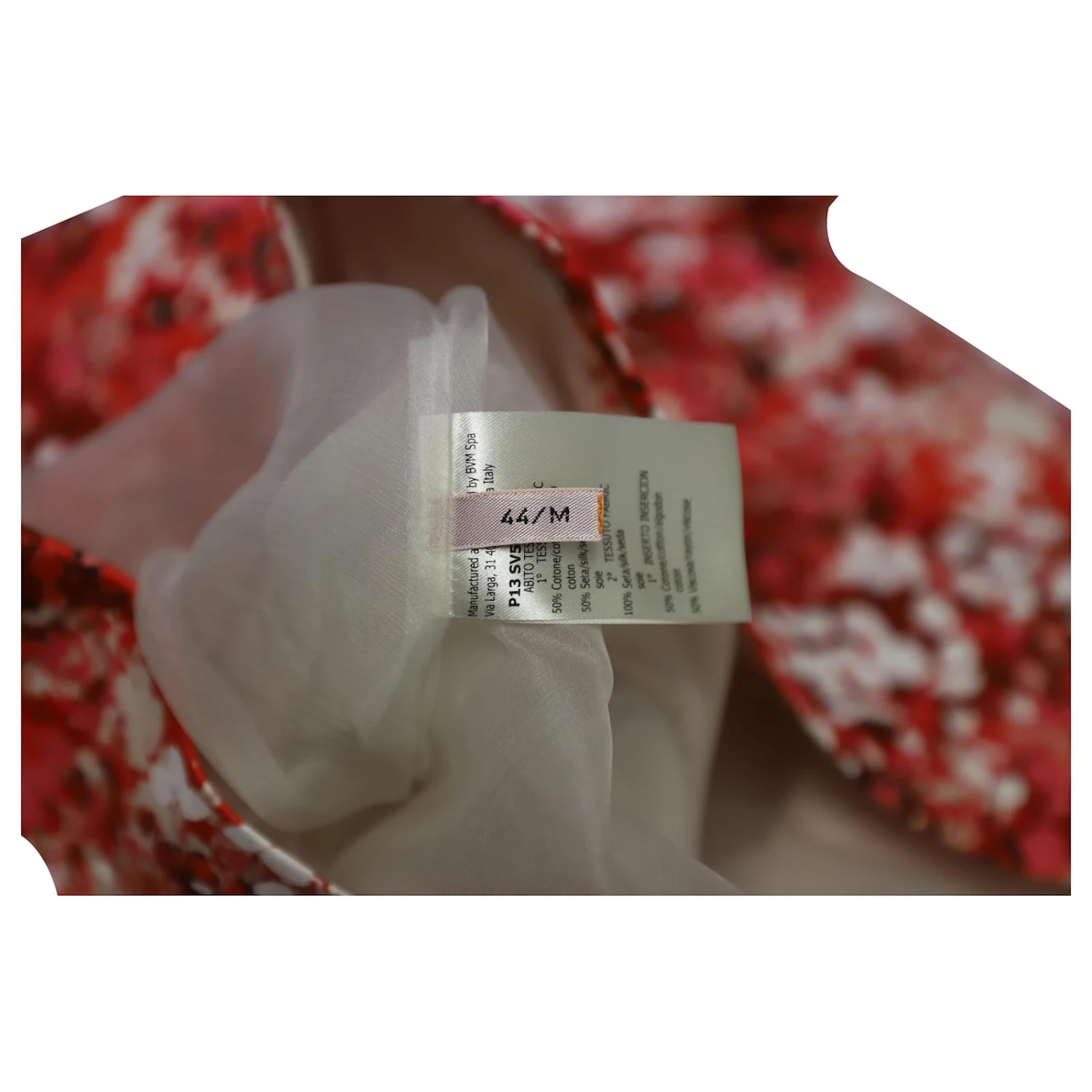 Giambattista Valli Mini Robe Sans Manches à Fleurs En Coton Rouge – Image 8