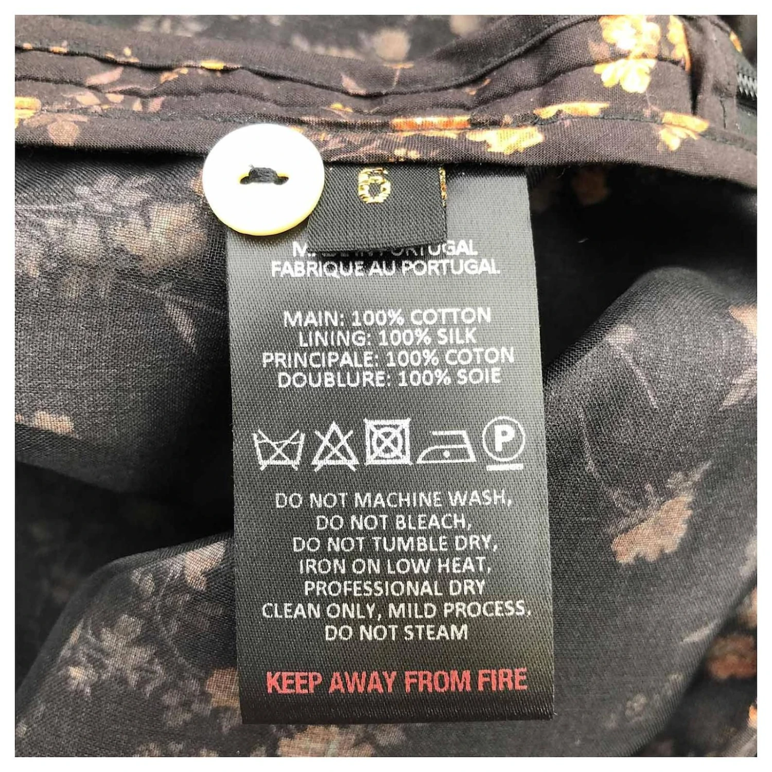 Mini Robe The Vampire's Wife Pussy Bow En Imprimé Fleuri Sur Coton Marron Noir – Image 4