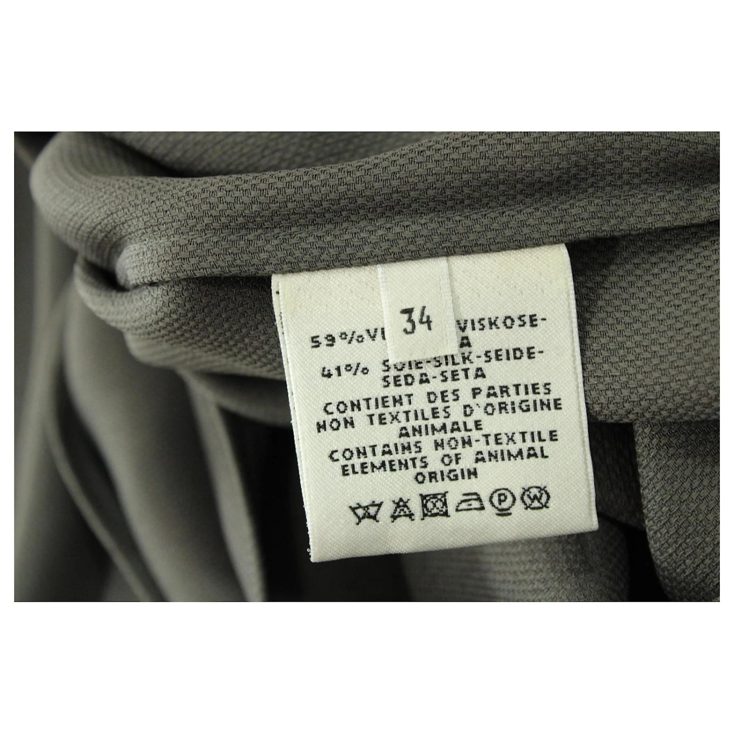 Robe Asymétrique Hermès En Viscose Grise – Image 5