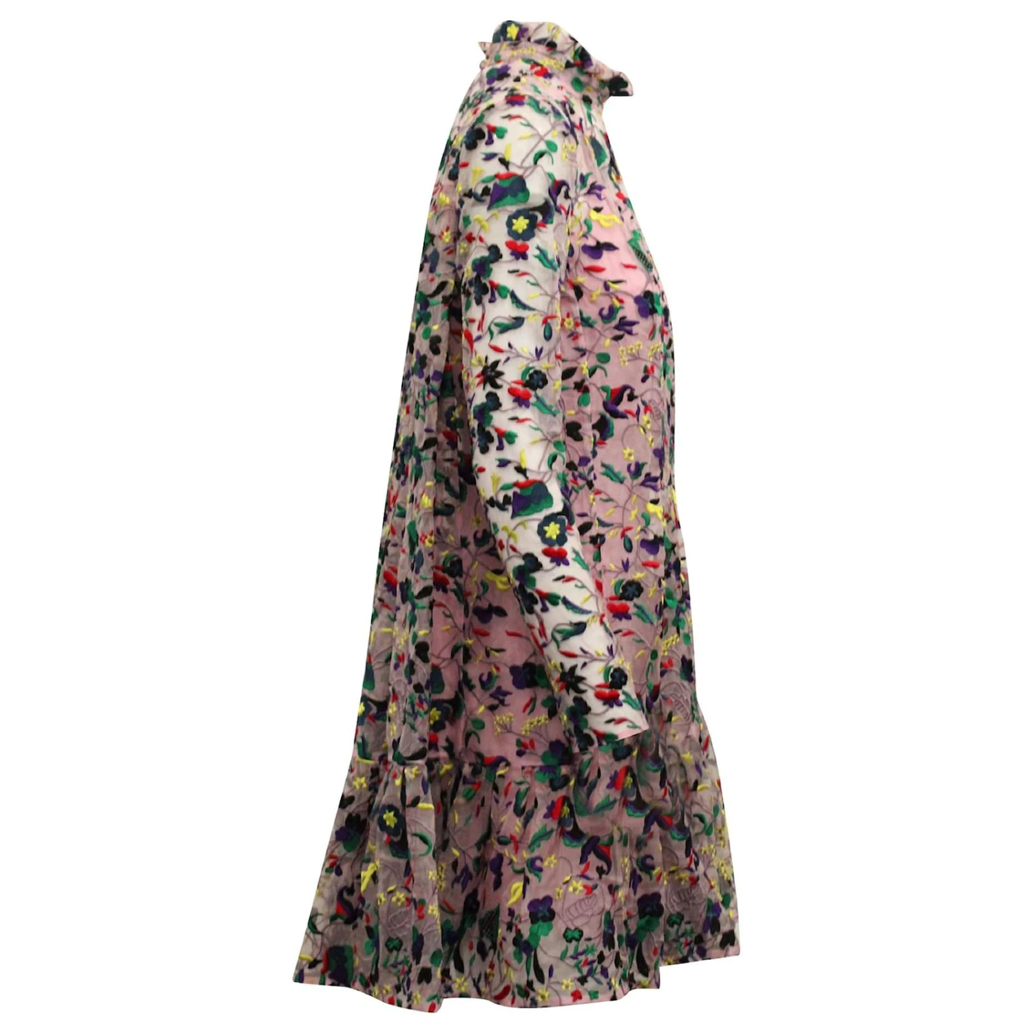 Robe Brodée Erdem Cosima En Soie Rose – Image 2