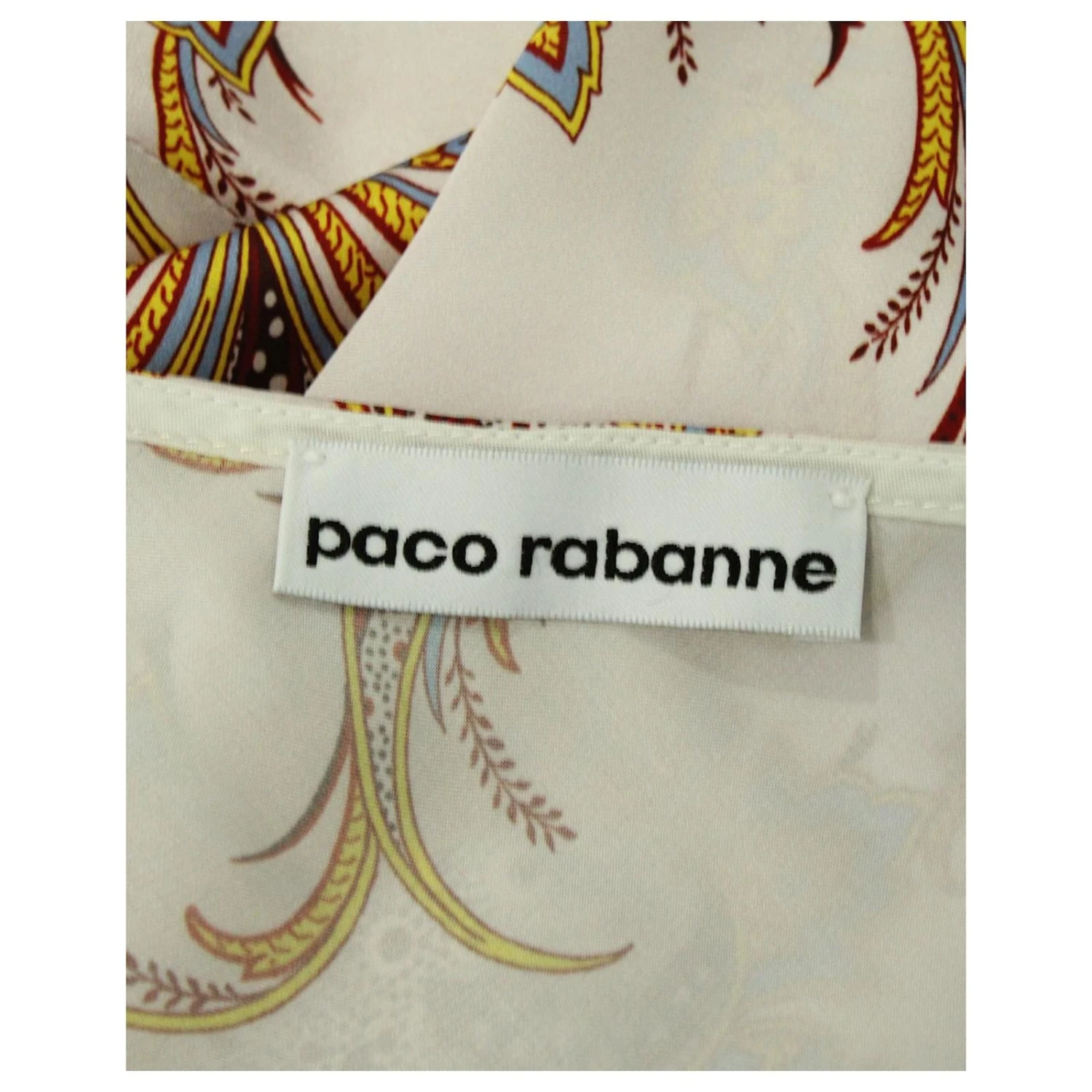 Paco Rabanne Robe Nuisette En Satin à Imprimé Floral Et Bordure En Dentelle En Polyester Violet Pastel – Image 4