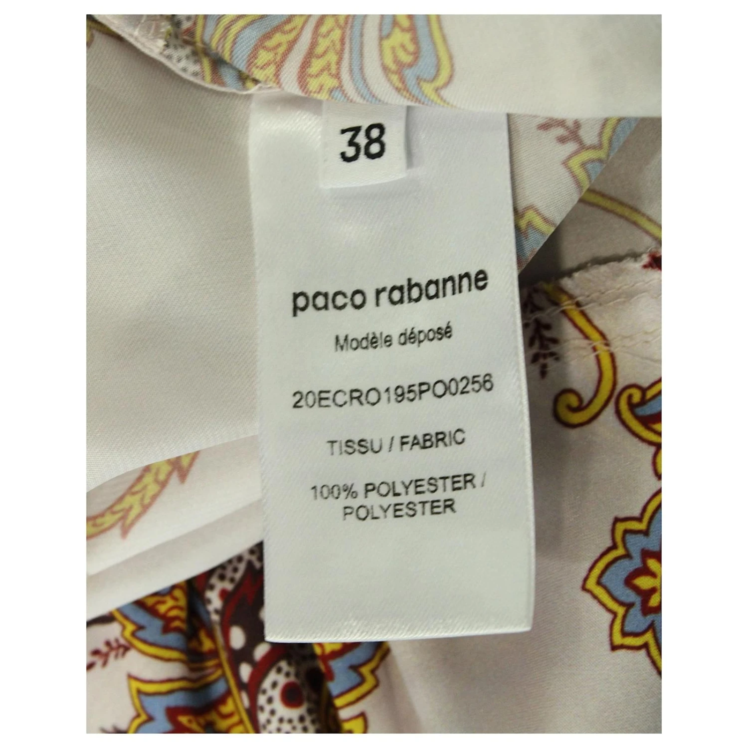 Paco Rabanne Robe Nuisette En Satin à Imprimé Floral Et Bordure En Dentelle En Polyester Violet Pastel – Image 5