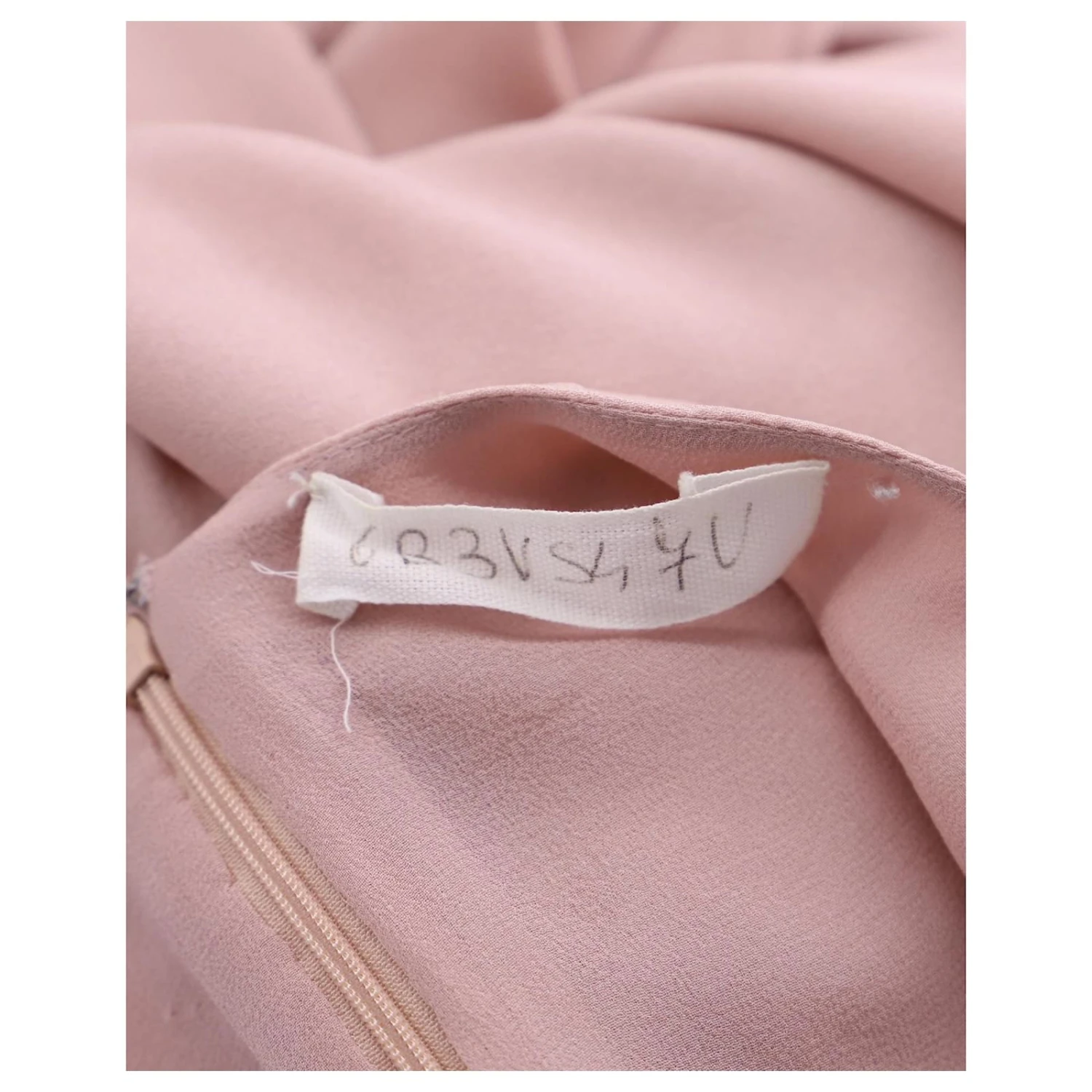 Robe De Cocktail Froncée Valentino En Soie Rose Pastel – Image 5