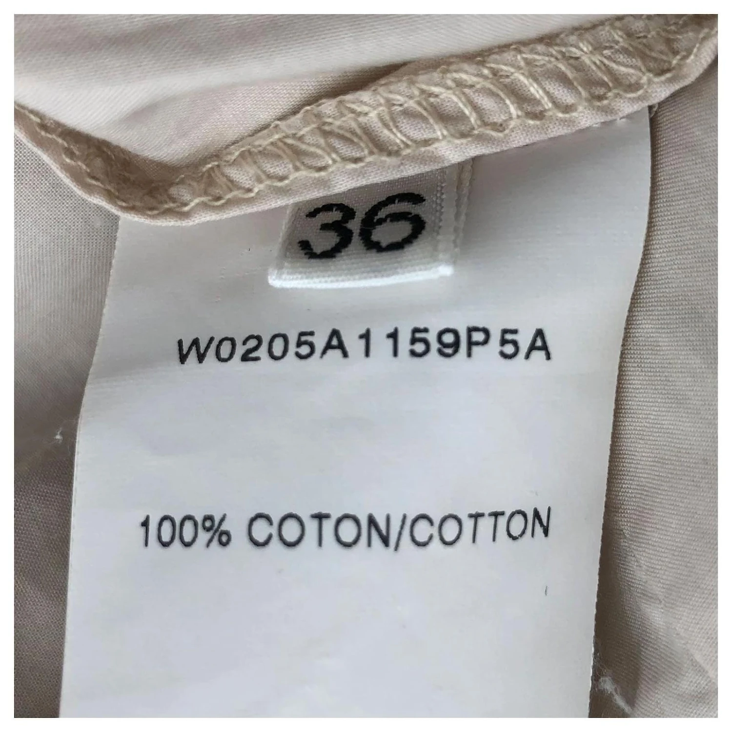 Robe Lanvin En Coton Beige Avec Ceinture Noire Blanc Écru – Image 5