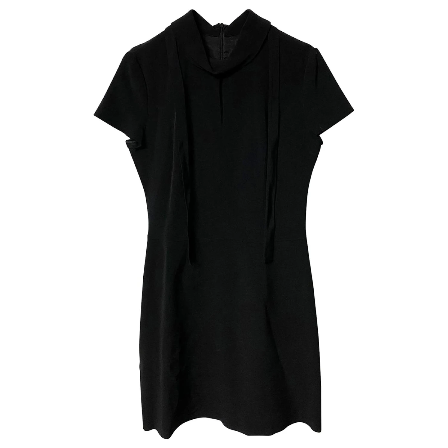 Hugo Boss La Robe De Travail à Encolure Trou De Serrure Hugo Est En Viscose Noire – Image 5