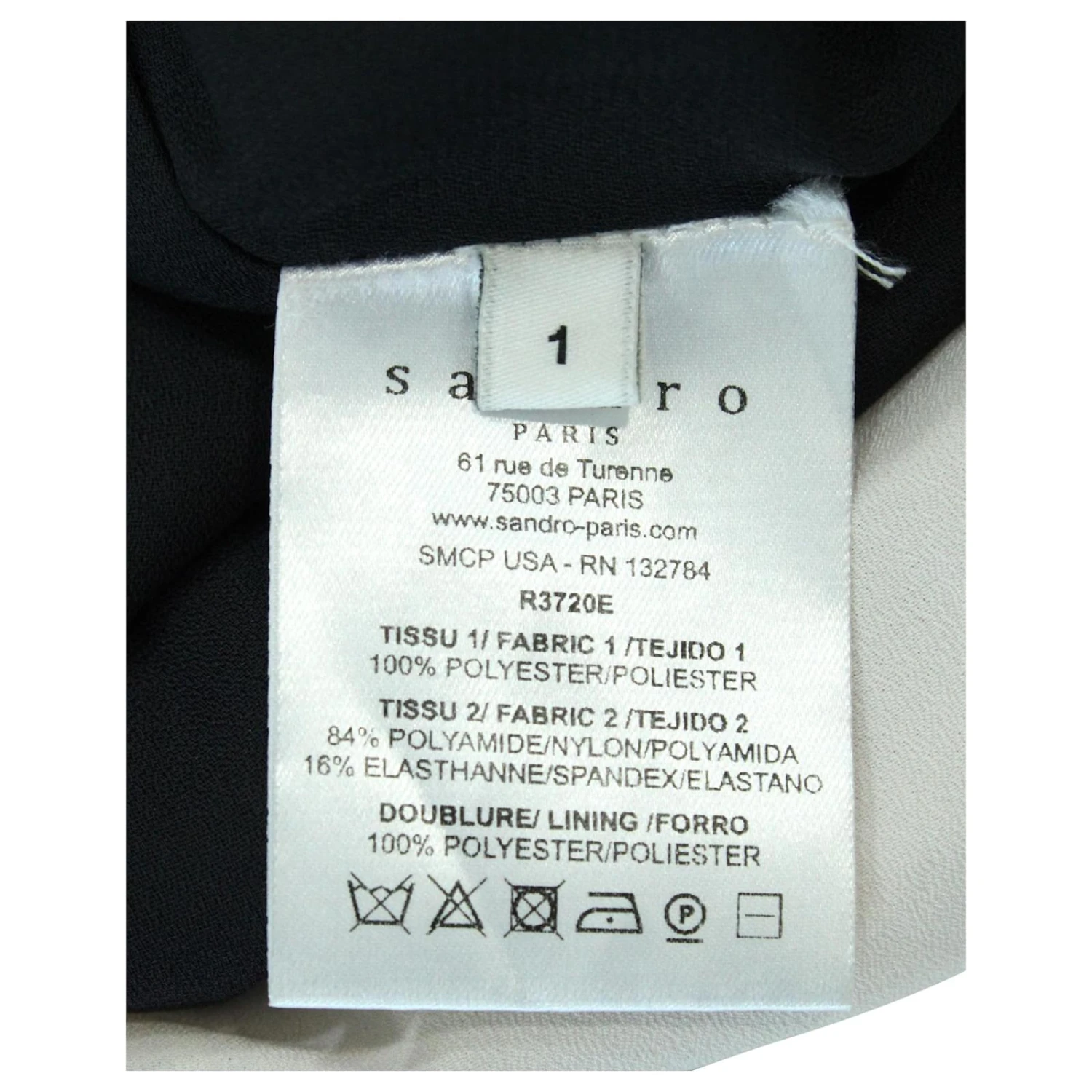 Sandro Paris Robe En Dentelle Jeanette En Polyester Noir – Image 5