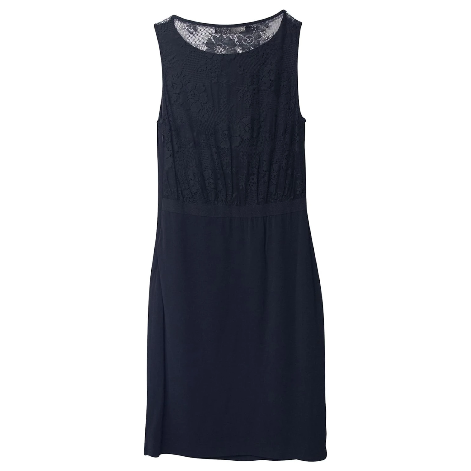 Love Moschino - Robe Courte Sans Manches En Dentelle Au Dos En Viscose Noire – Image 6