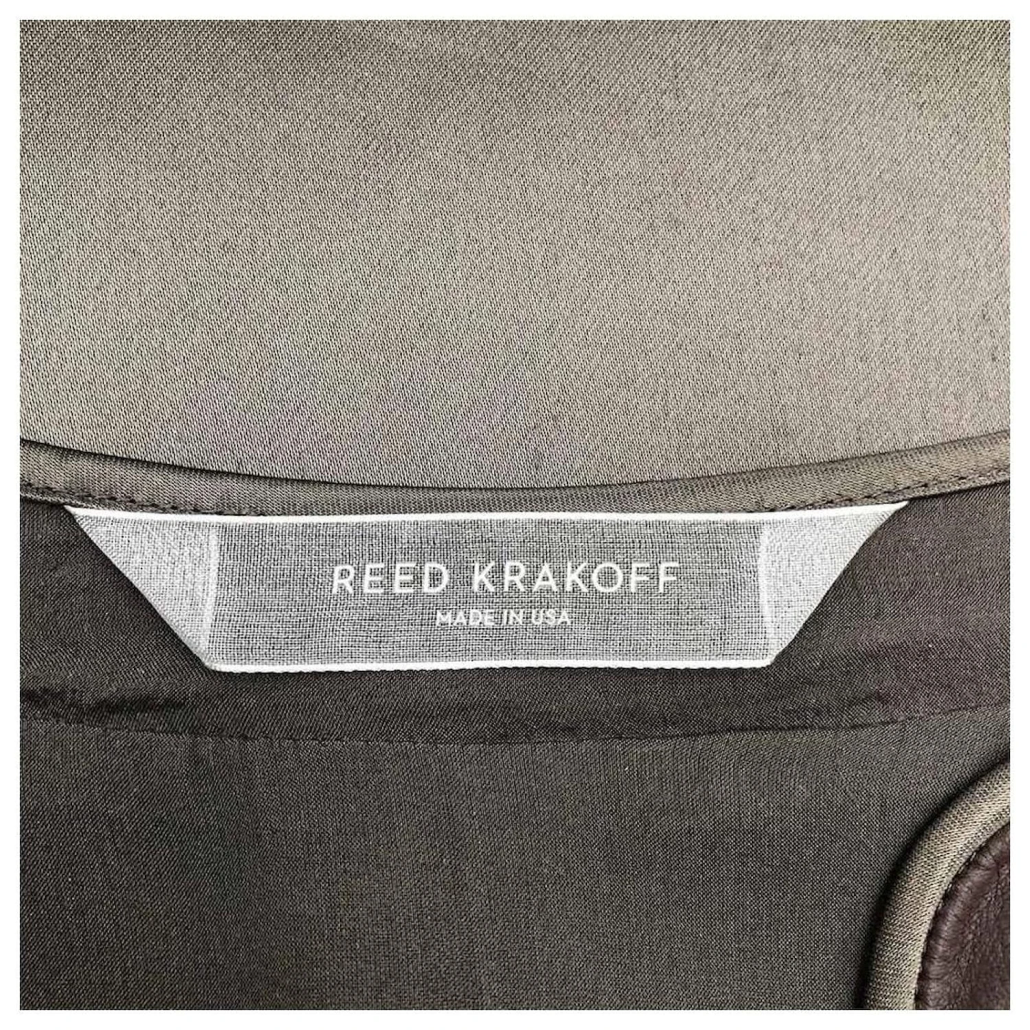 Robe Tunique Reed Krakoff En Soie Et Satin Bronze Avec Ceinture En Cuir Métallisé – Image 4