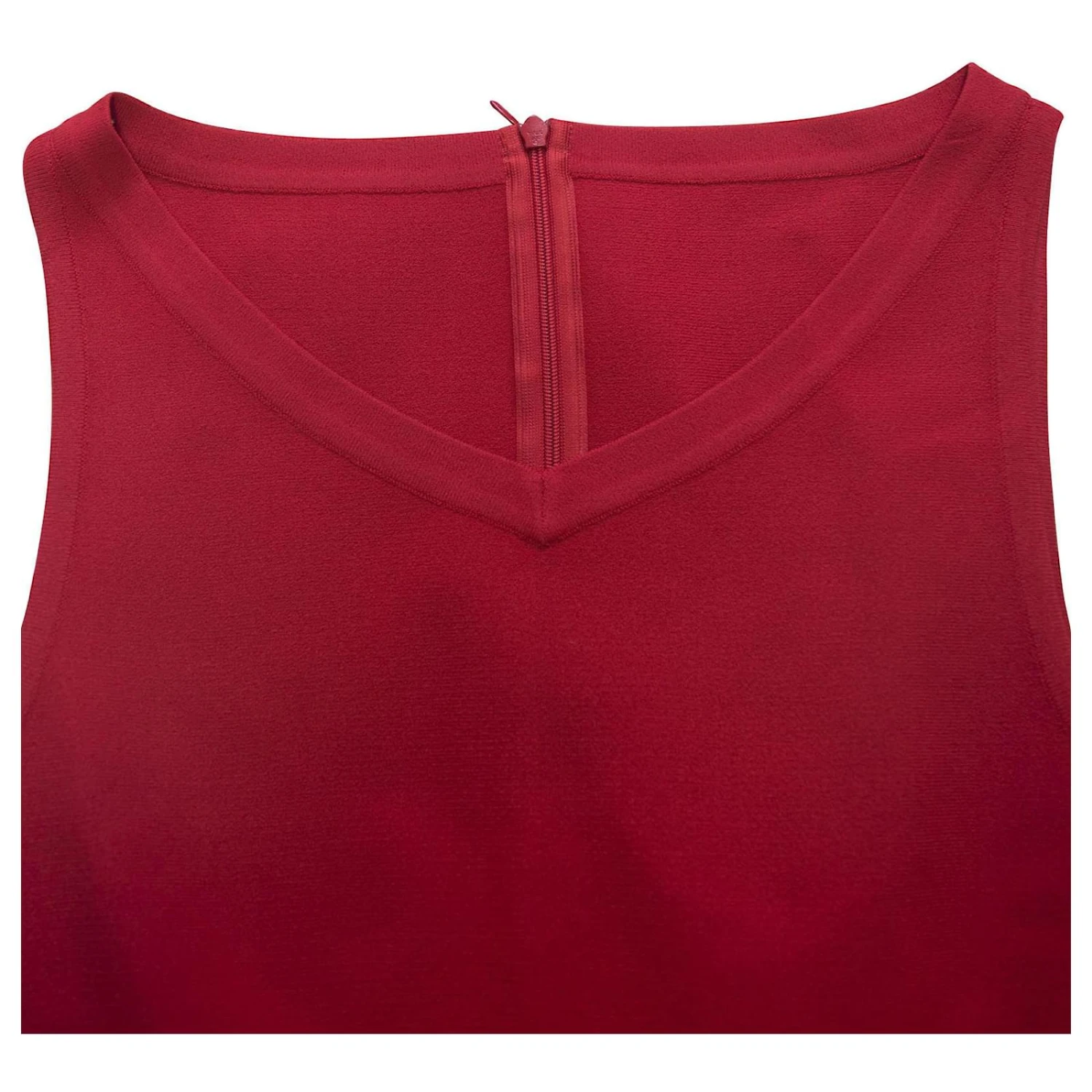 ALAIA Robe Ajustée Et Évasée Alaïa Avec Ourlet Découpé Au Laser En Viscose Rouge – Image 6