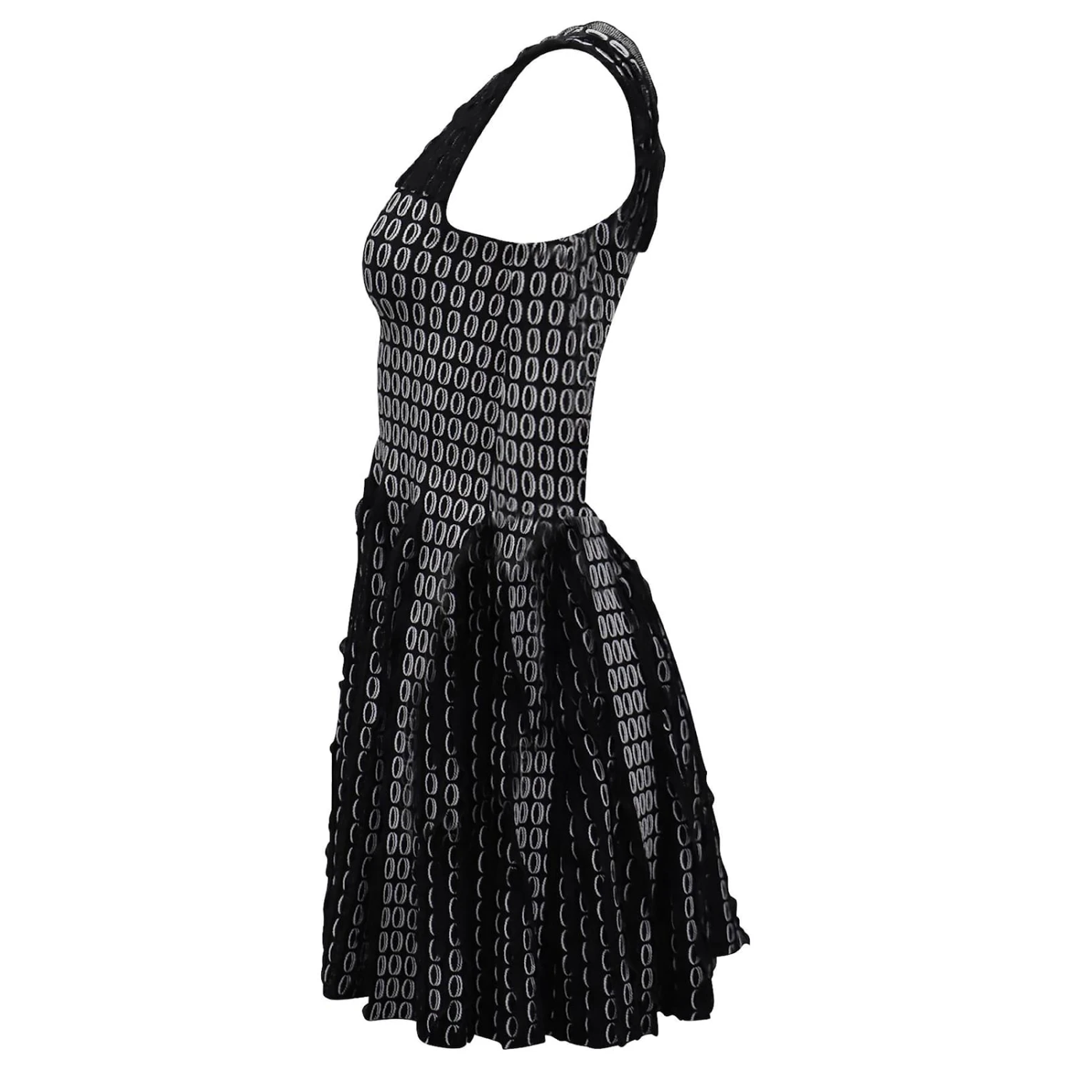 Alaïa Alaia Mini Robe évasée Sans Manches En Polyester Viscose Noir – Image 2