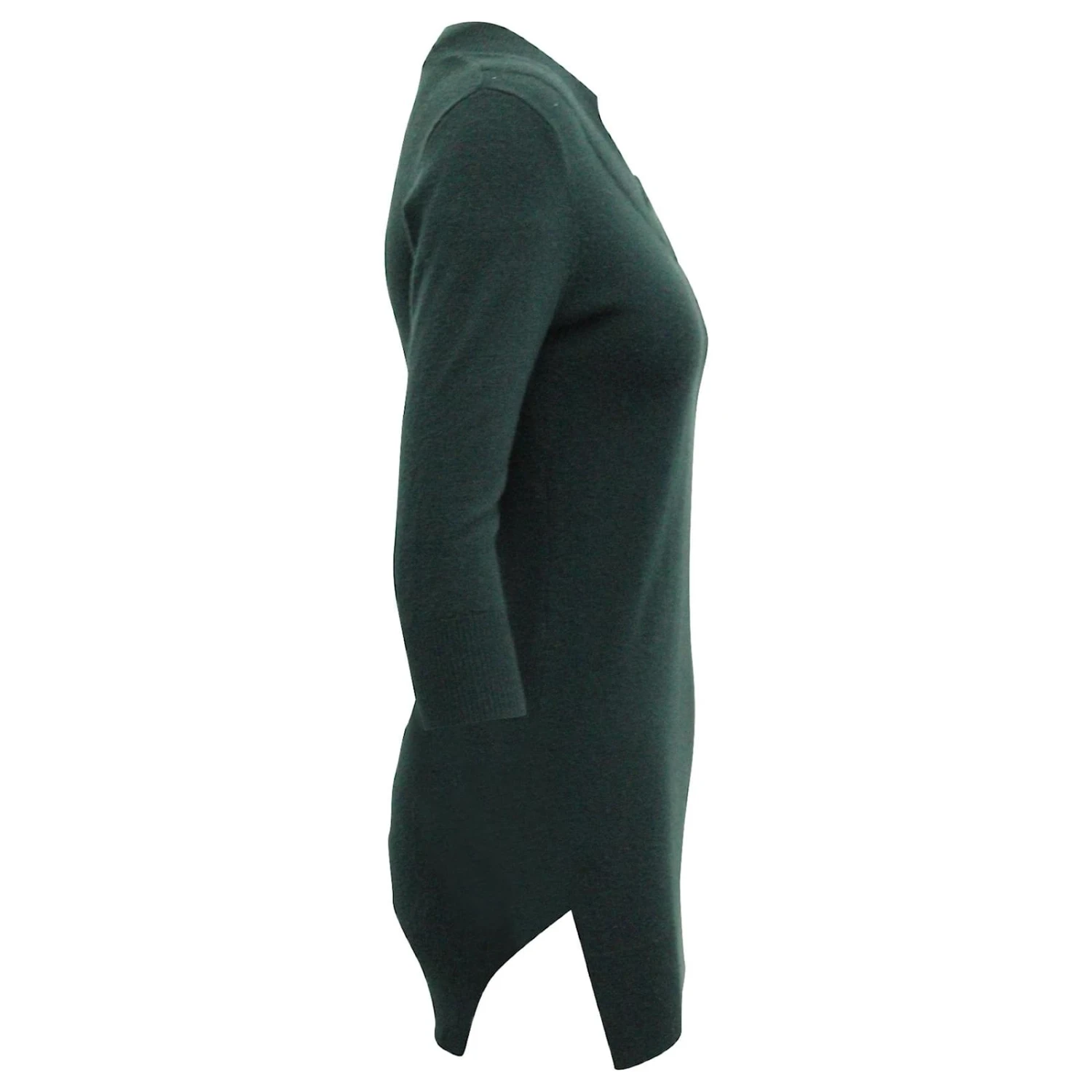 Maison Martin Margiela Mini Robe En Maille De Laine De Coton Vert émeraude – Image 2