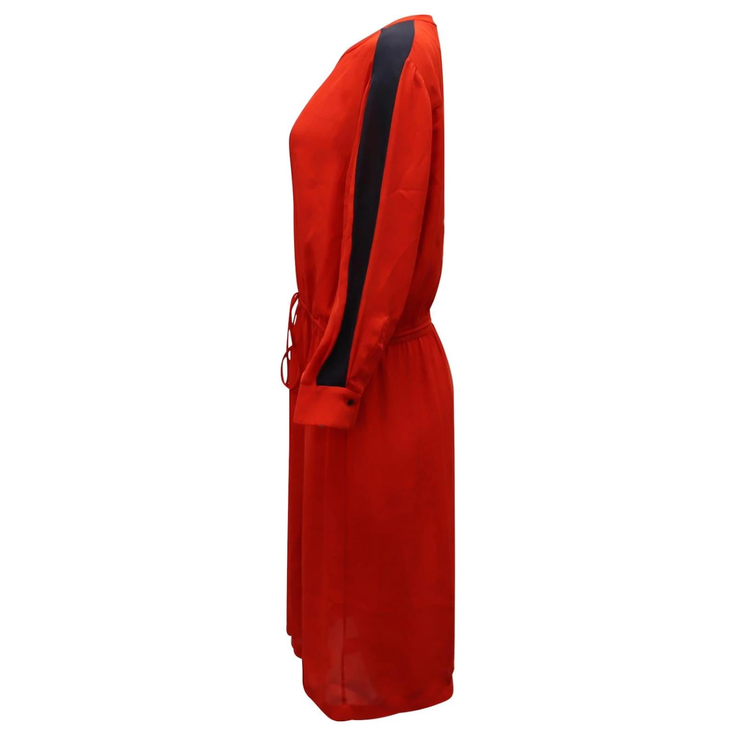 A.l.C. Robe à Manches Longues En Soie Rouge – Image 2