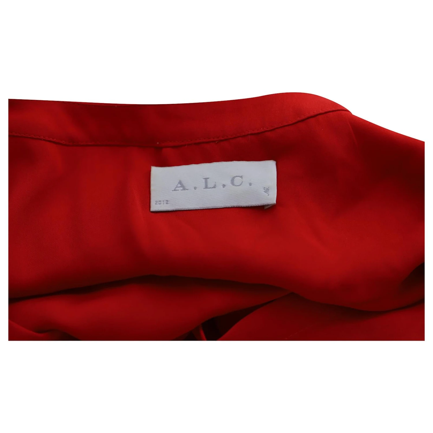 A.l.C. Robe à Manches Longues En Soie Rouge – Image 4
