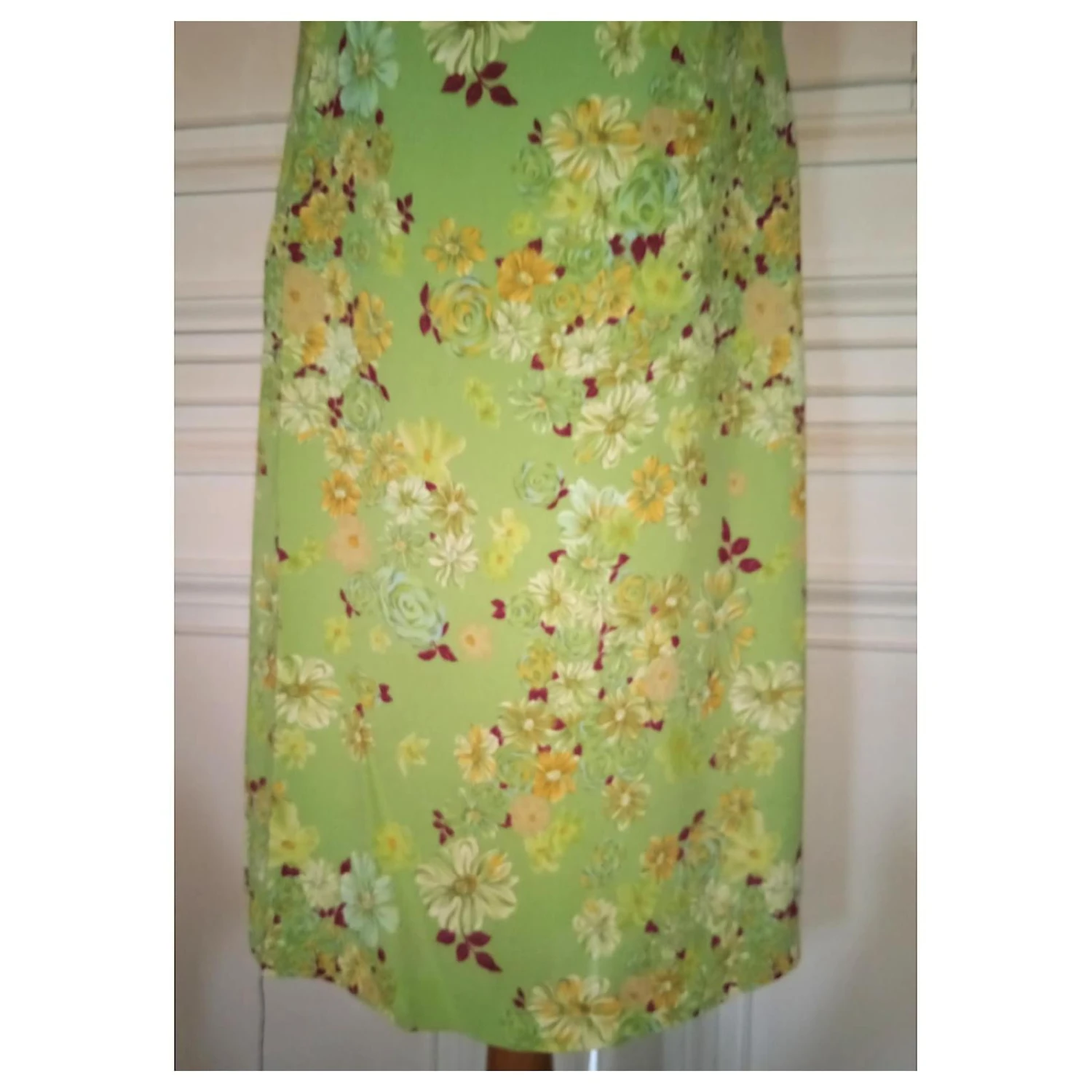 CHRISTIAN LACROIX ROBE DRESS CREPE PISTACHE LIENS CROISES COU SOIREE T40 /42 Vert Clair – Image 6