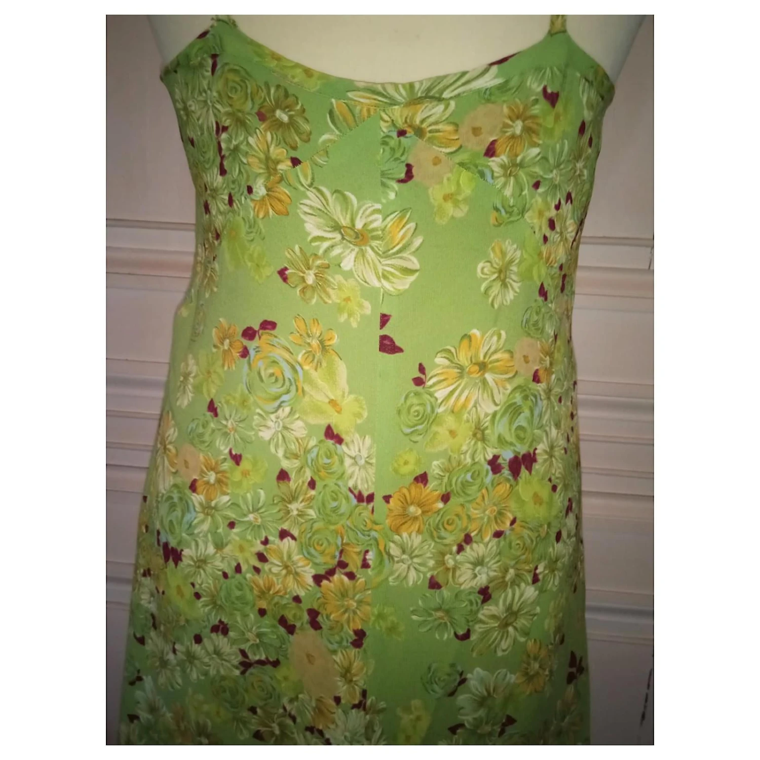 CHRISTIAN LACROIX ROBE DRESS CREPE PISTACHE LIENS CROISES COU SOIREE T40 /42 Vert Clair – Image 7