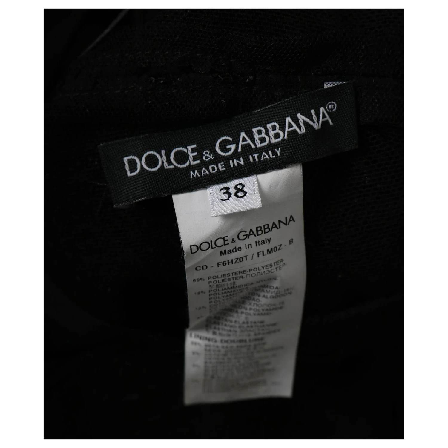 Dolce & Gabbana Robe Dentelle Noire – Image 4
