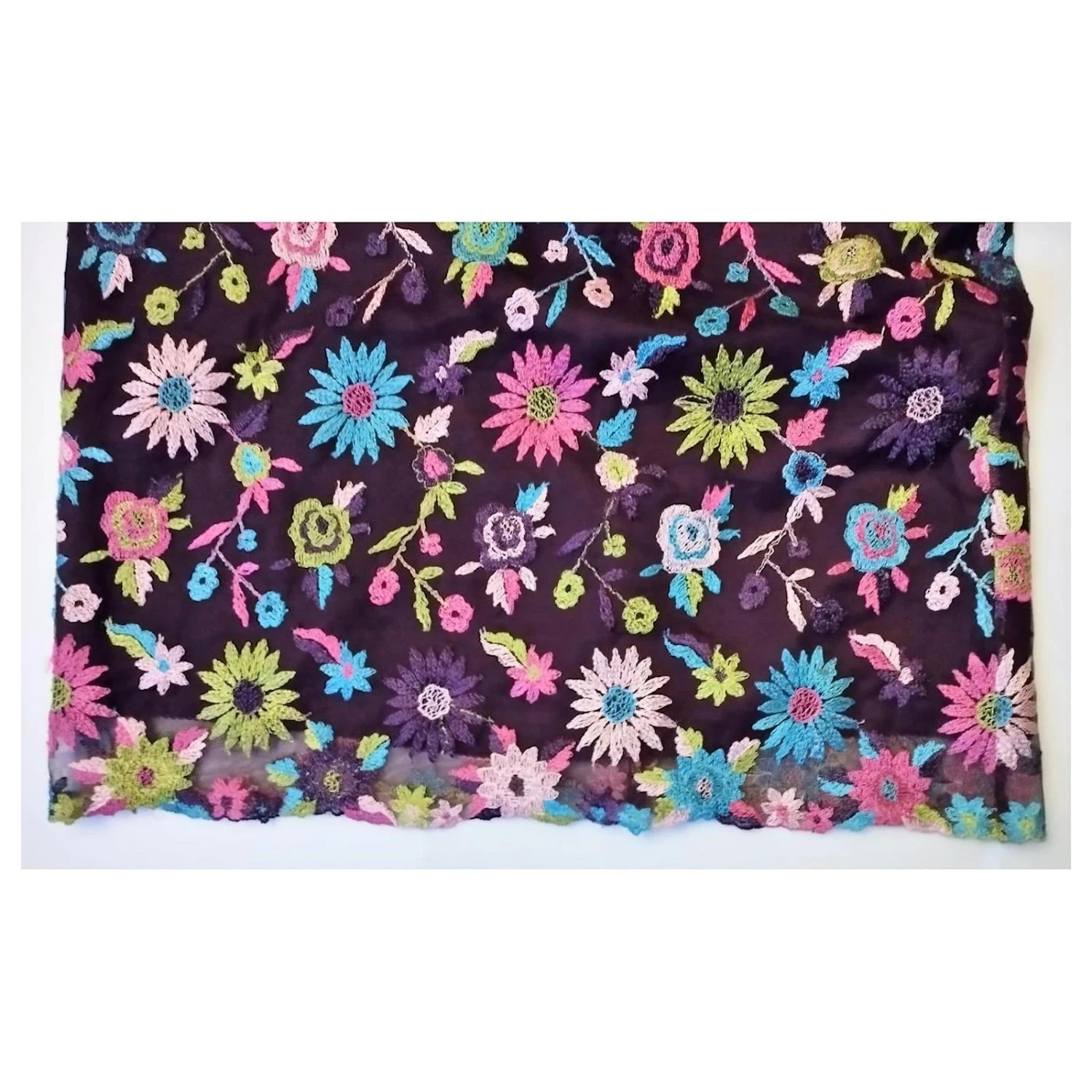 CHRISTIAN LACROIX ROBE COUTURE DRESS BROCHEE DOUBLE PORTé T 40/42 Violet Foncé – Image 5