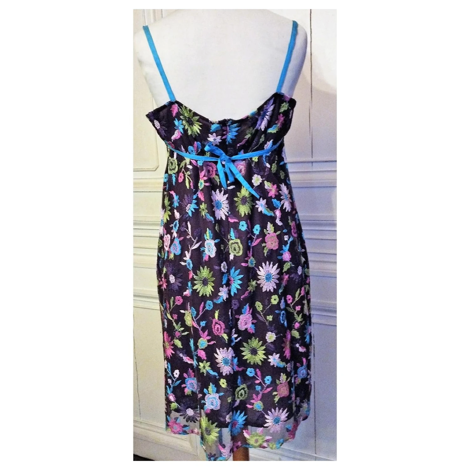 CHRISTIAN LACROIX ROBE COUTURE DRESS BROCHEE DOUBLE PORTé T 40/42 Violet Foncé – Image 7