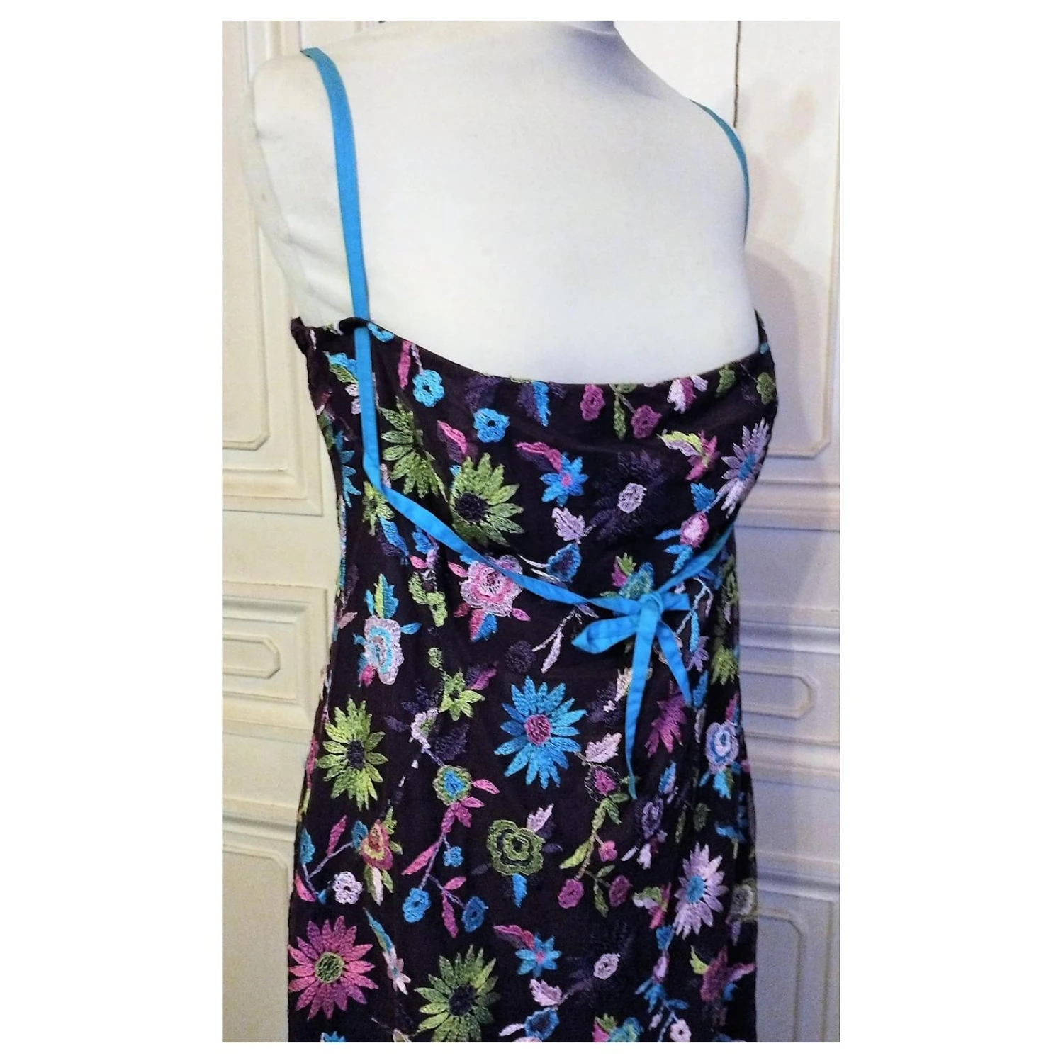 CHRISTIAN LACROIX ROBE COUTURE DRESS BROCHEE DOUBLE PORTé T 40/42 Violet Foncé – Image 8