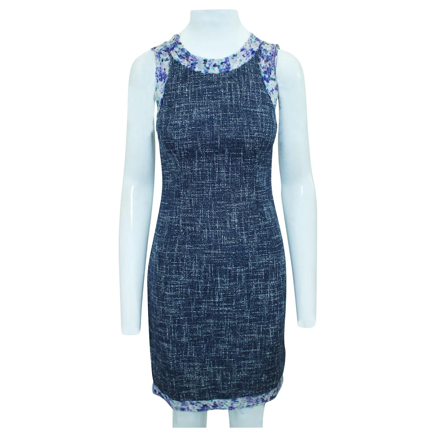 D&G Robe En Tweed Bleu – Image 2