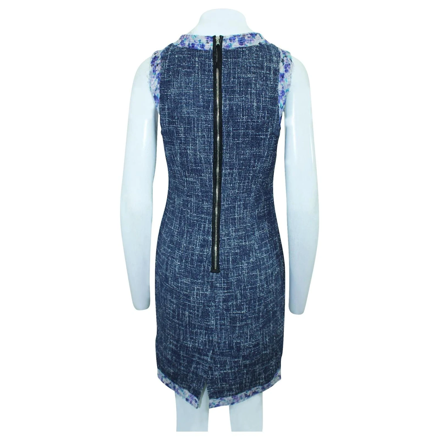D&G Robe En Tweed Bleu – Image 3