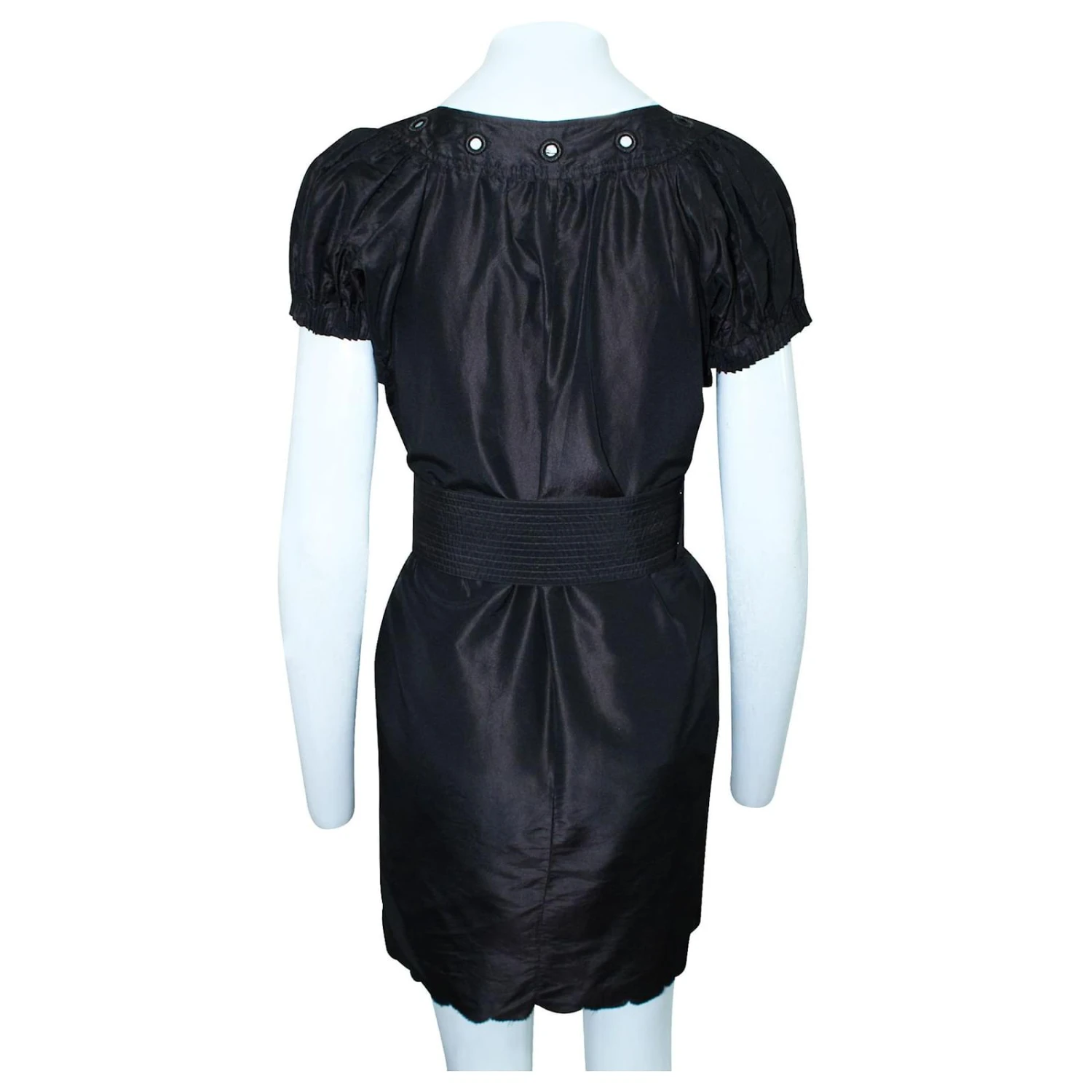 Calvin Klein Robe Marron Foncé/noire Avec Broderie – Image 3