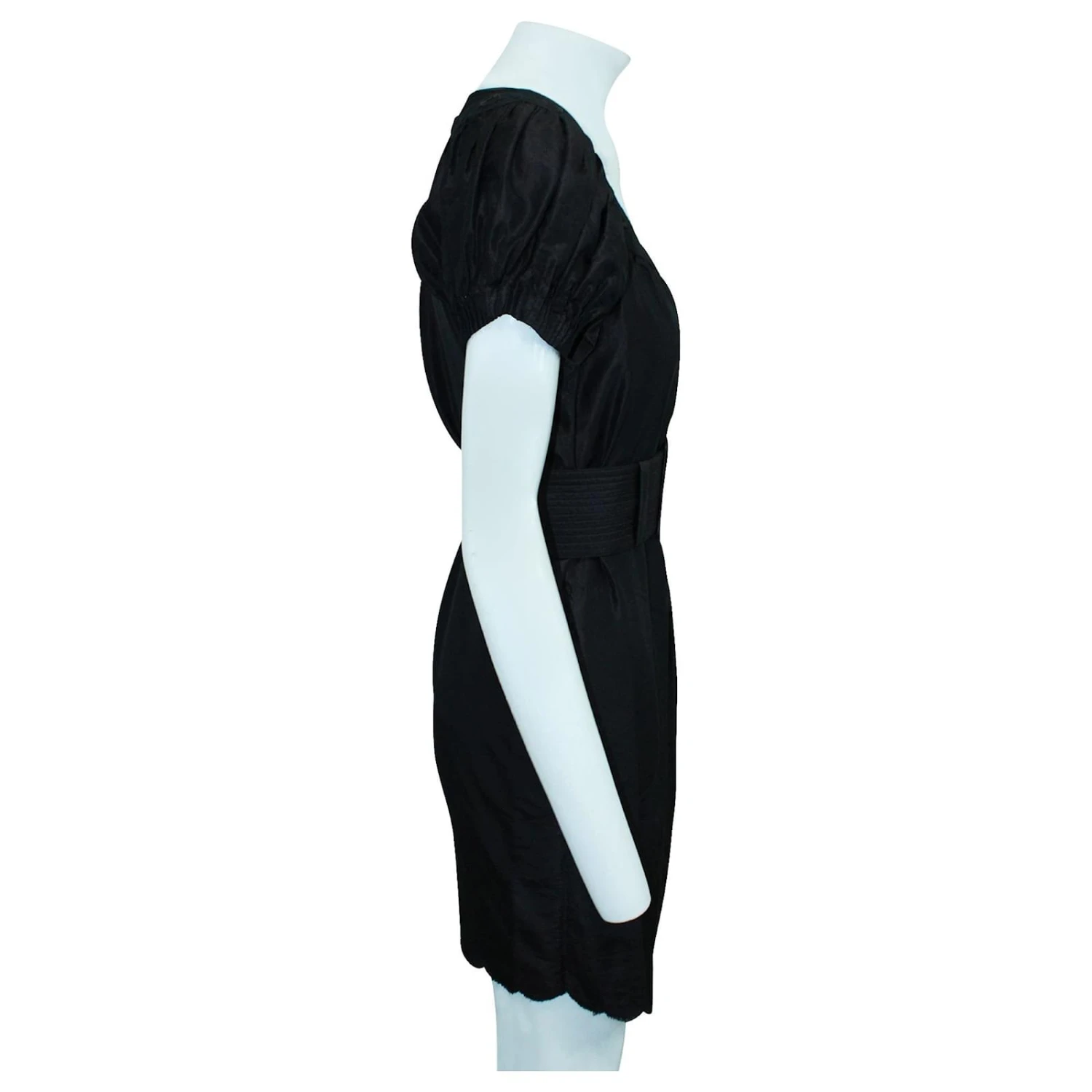 Calvin Klein Robe Marron Foncé/noire Avec Broderie – Image 4