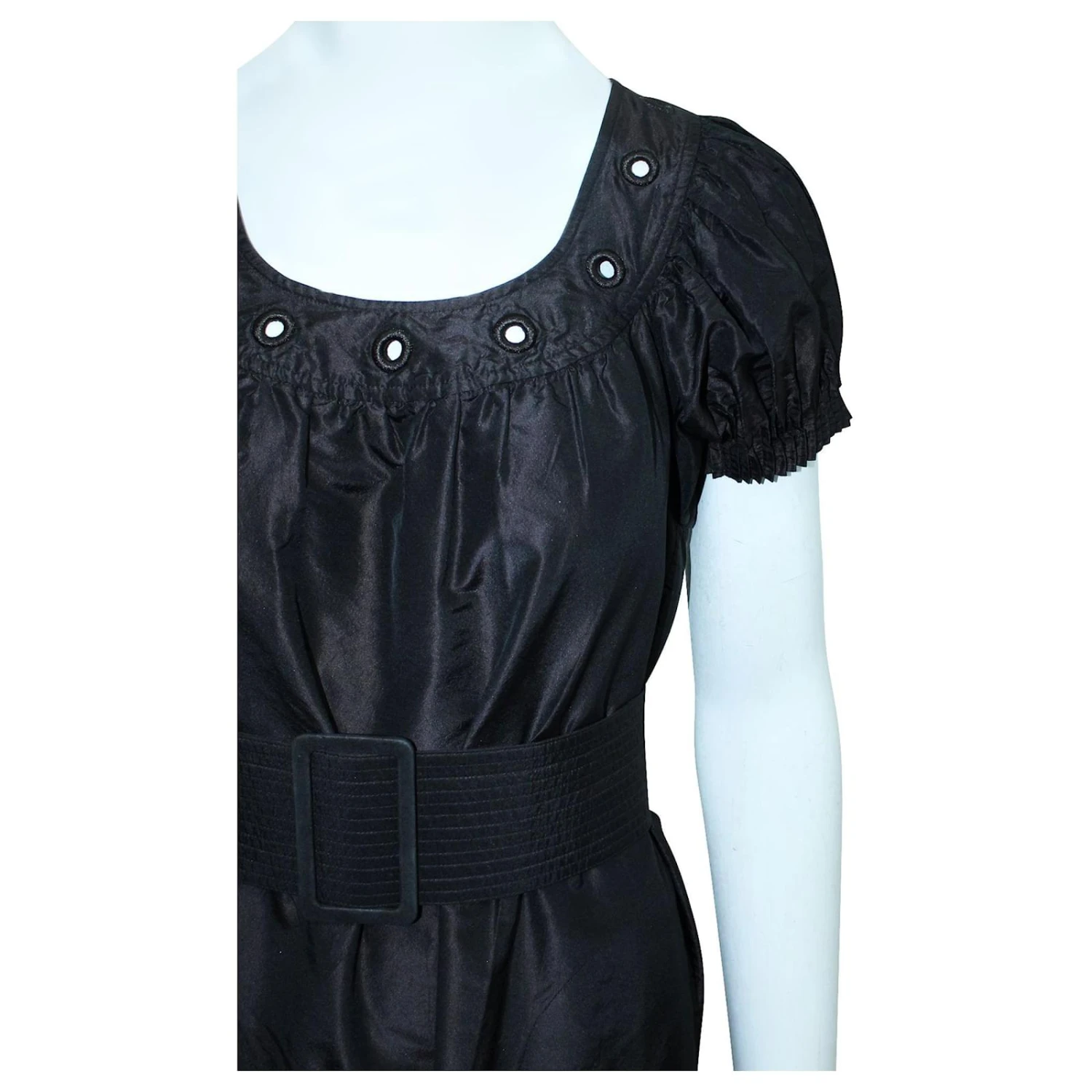 Calvin Klein Robe Marron Foncé/noire Avec Broderie – Image 5