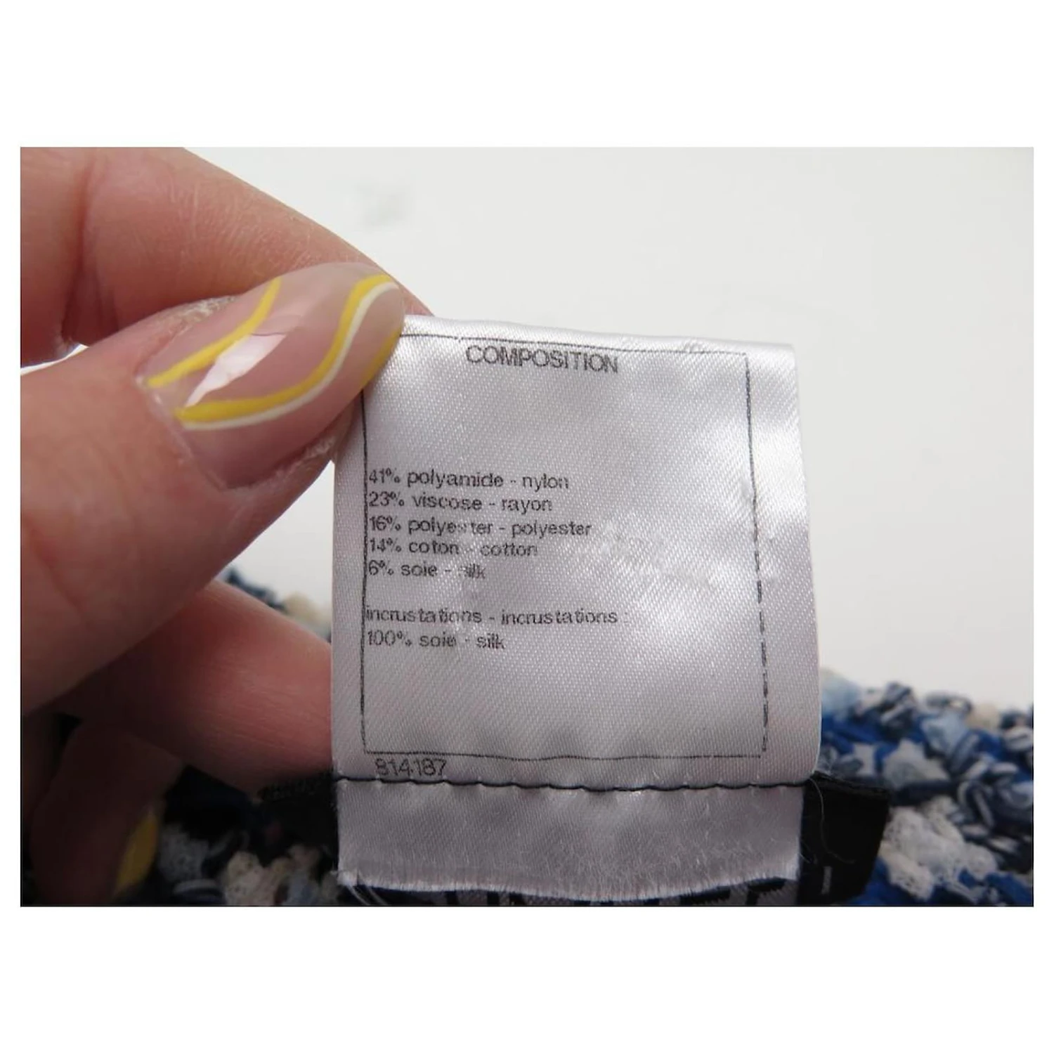 ROBE CHANEL EFFET TRICOTE P50843K06512 40 M TWEED MULTICOLORE KNIT DRESS – Image 3