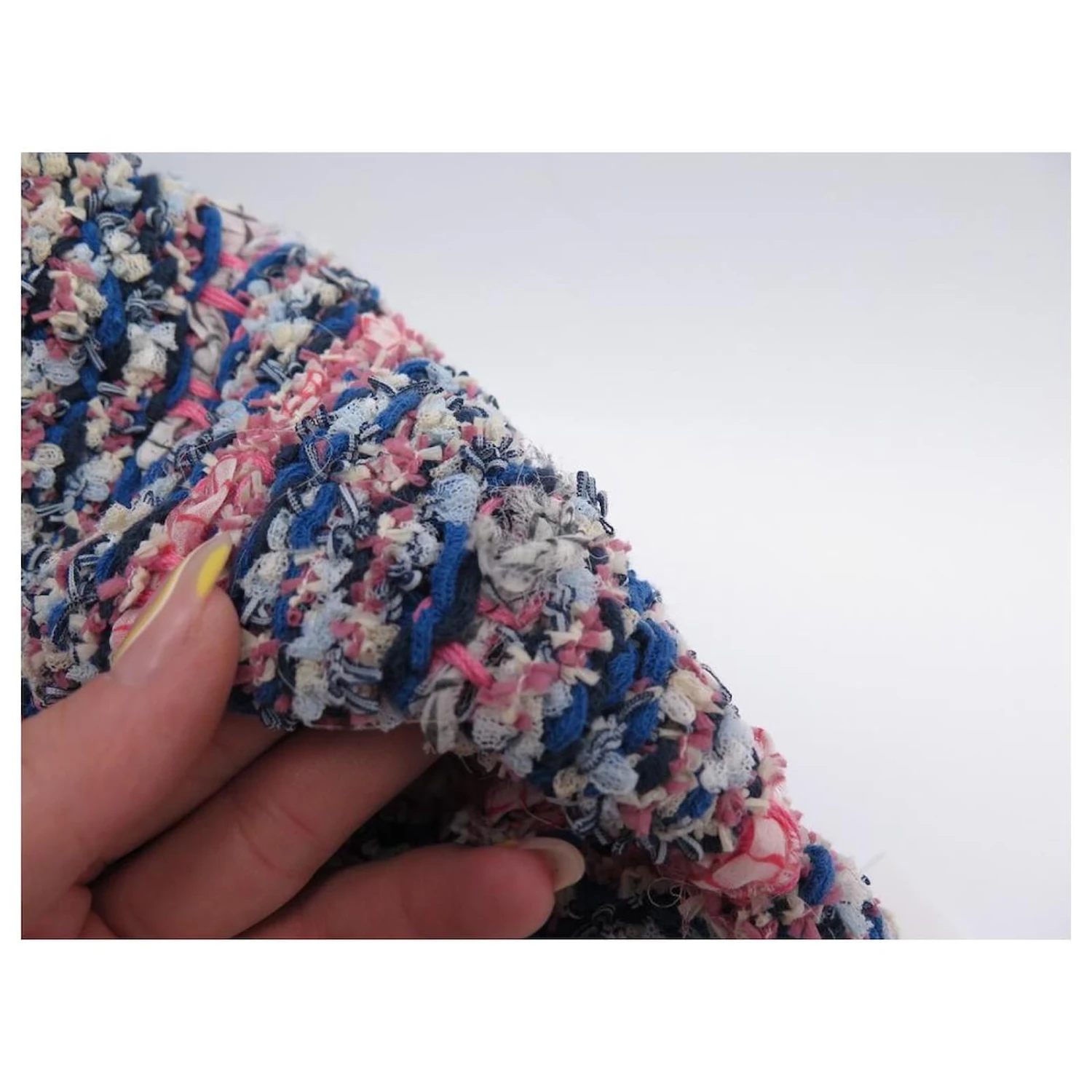 ROBE CHANEL EFFET TRICOTE P50843K06512 40 M TWEED MULTICOLORE KNIT DRESS – Image 8