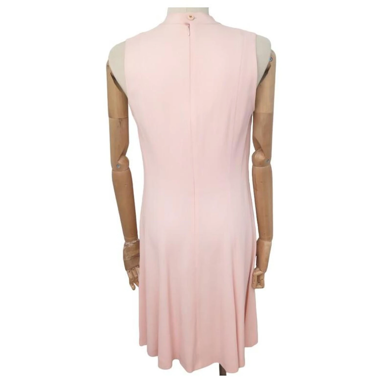 VESTE TAILLEUR + ROBE CHANEL T40 M EN TWEED ROSE PINK JACKET DRESS SUIT – Image 3