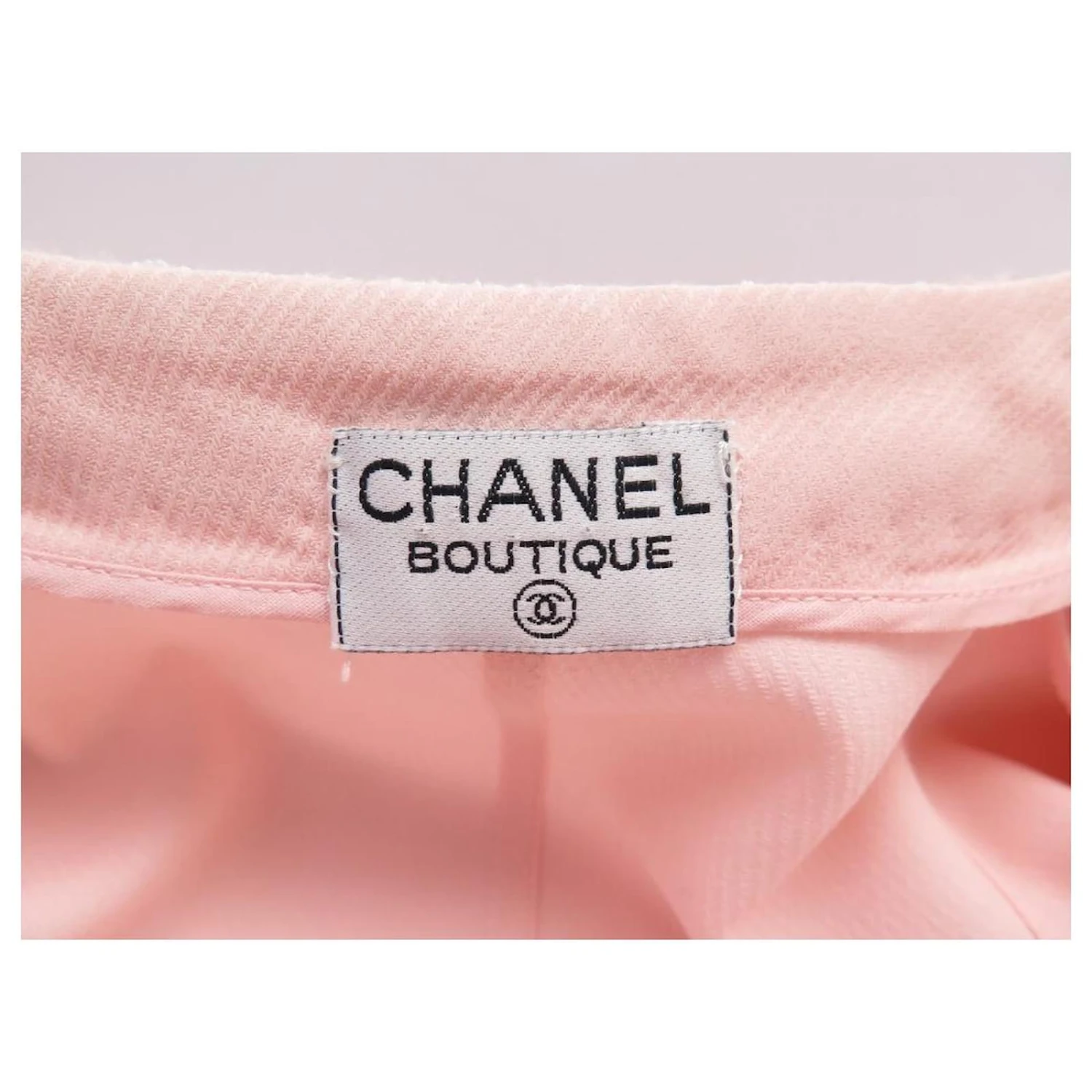 VESTE TAILLEUR + ROBE CHANEL T40 M EN TWEED ROSE PINK JACKET DRESS SUIT – Image 5