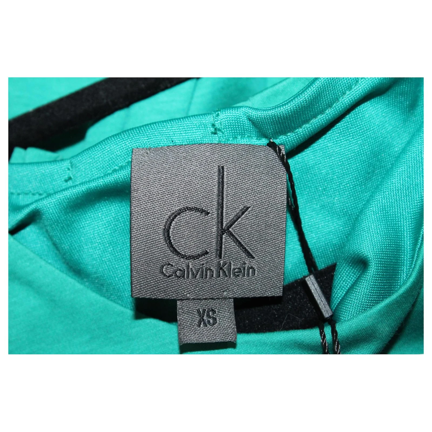 Calvin Klein Robe Droite Vert Sarcelle – Image 3