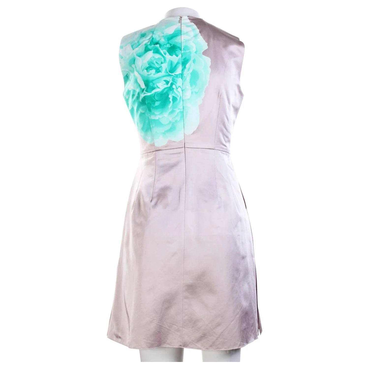 Jonathan Saunders Robe Beige à Imprimé Floral Vert – Image 3