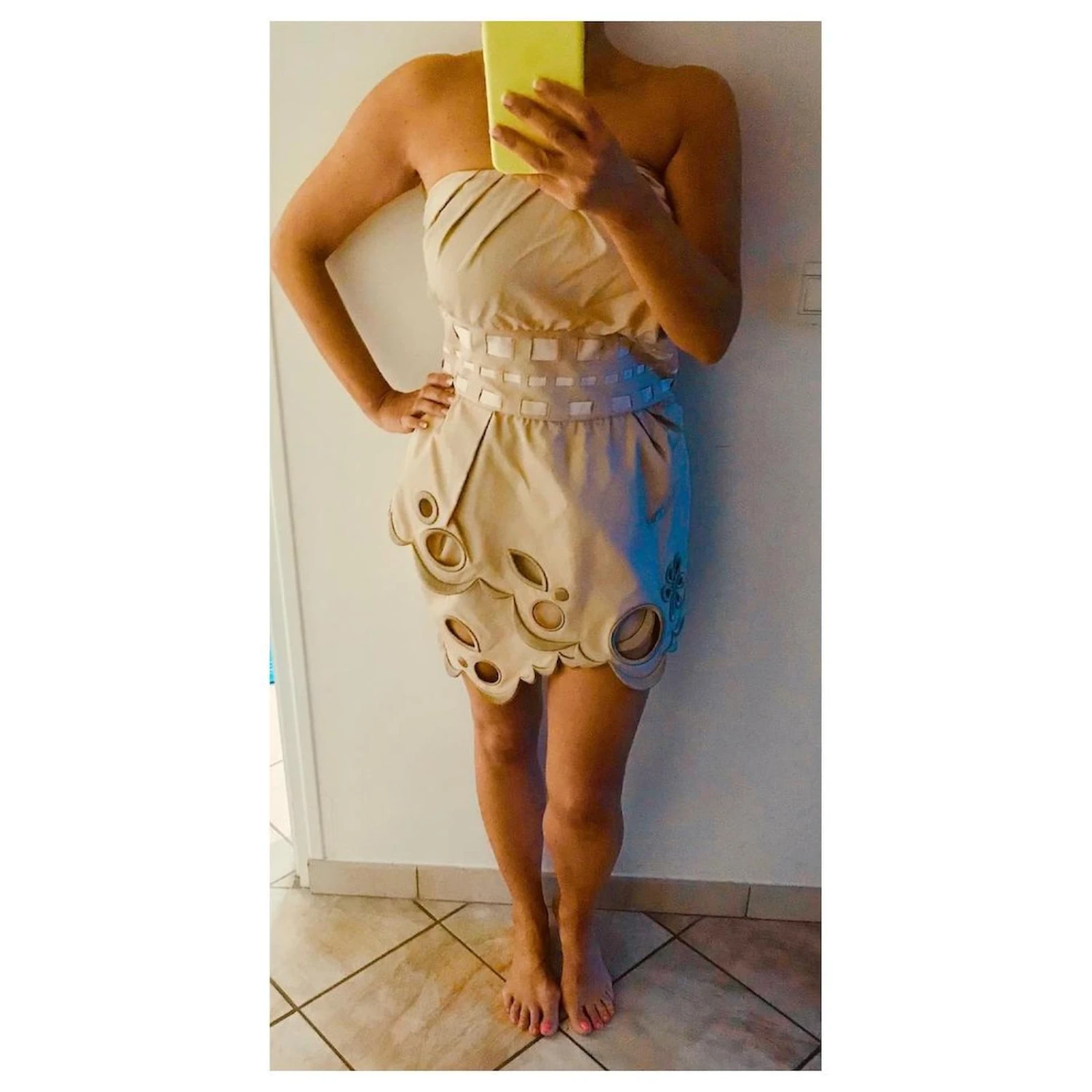 ROBE VICTOR & ROLF Rose Beige – Image 2